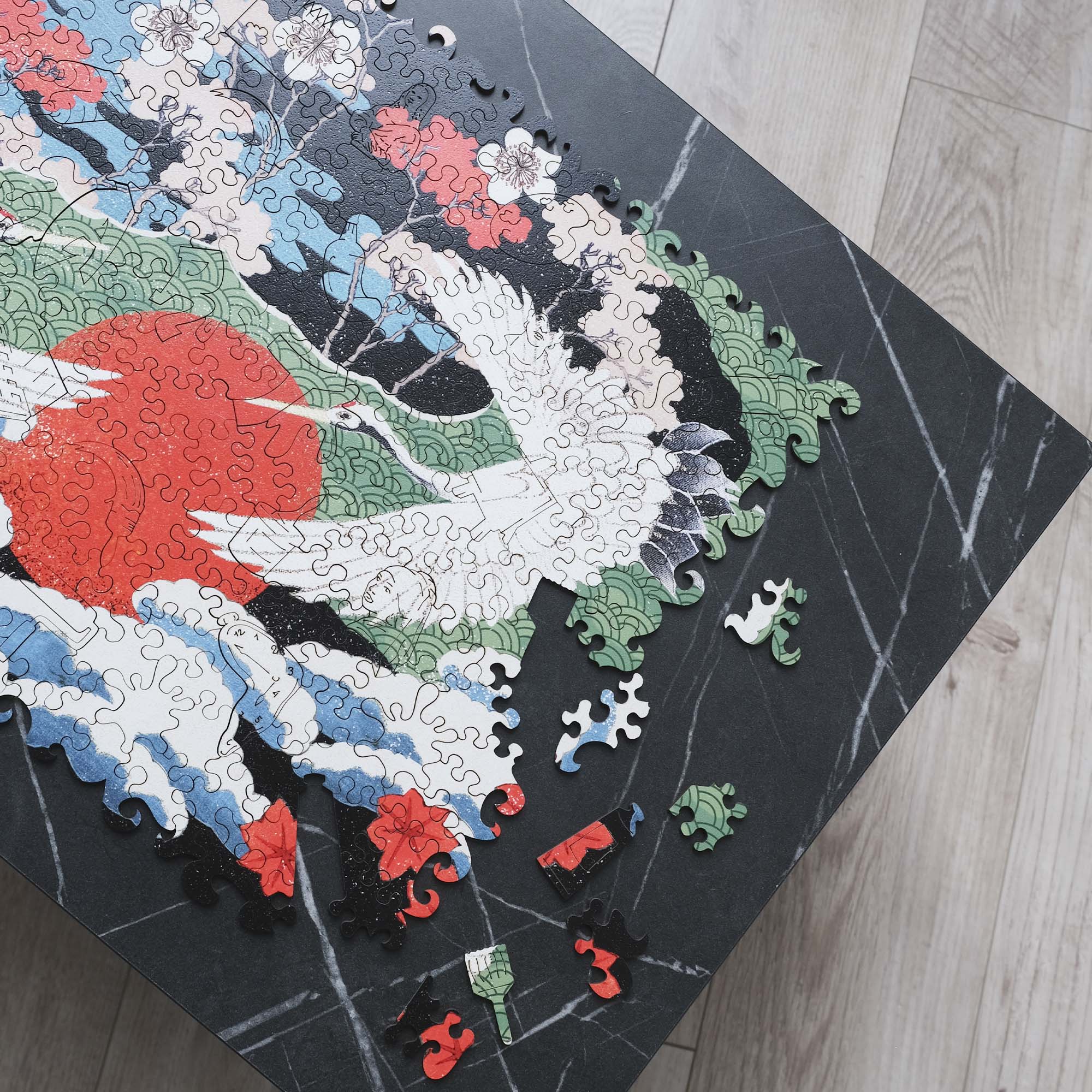 Wooden Jigsaw Puzzle Cranes - Woods Story