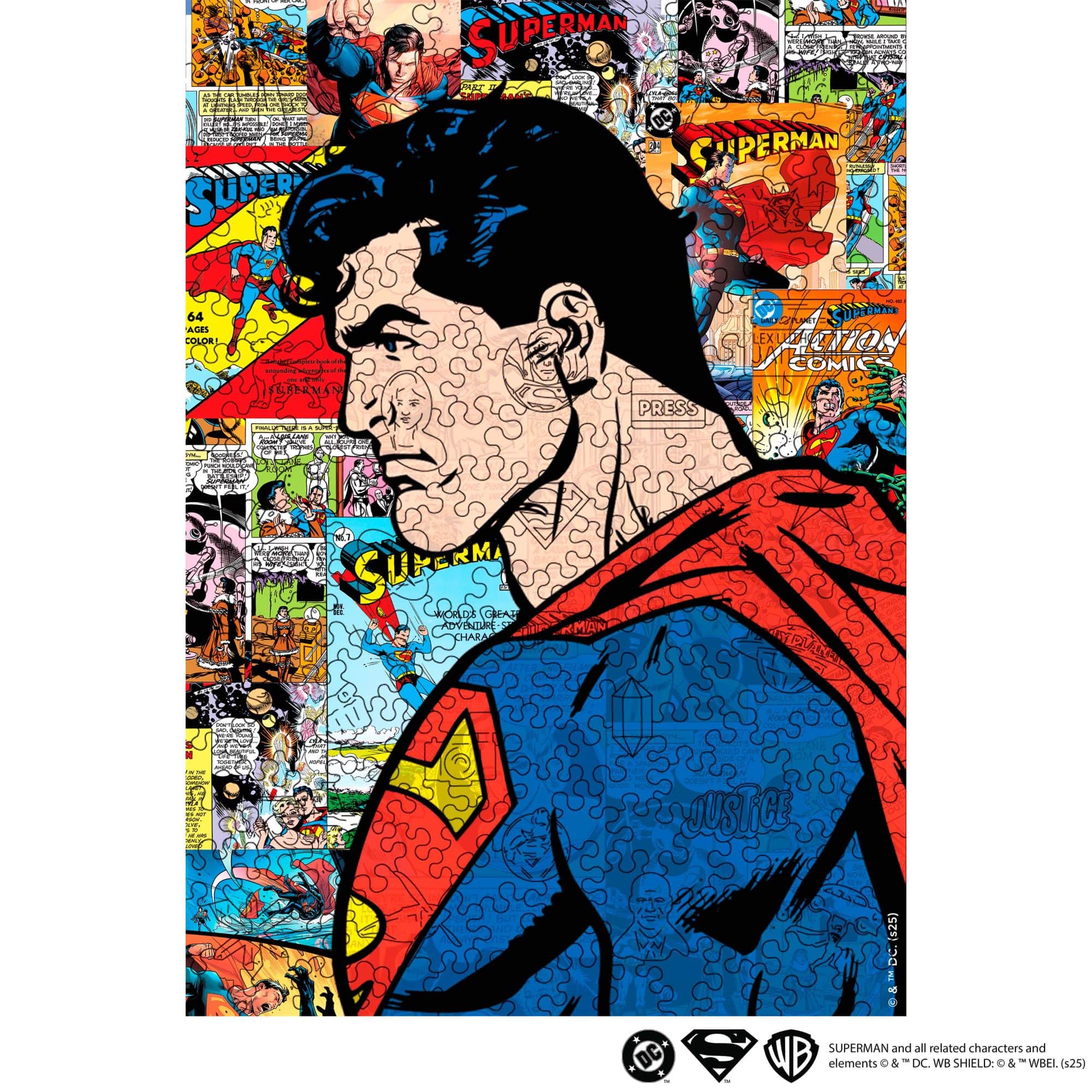 Wooden jigsaw puzzle DC Superman™ – Comic Icon - Woods Story