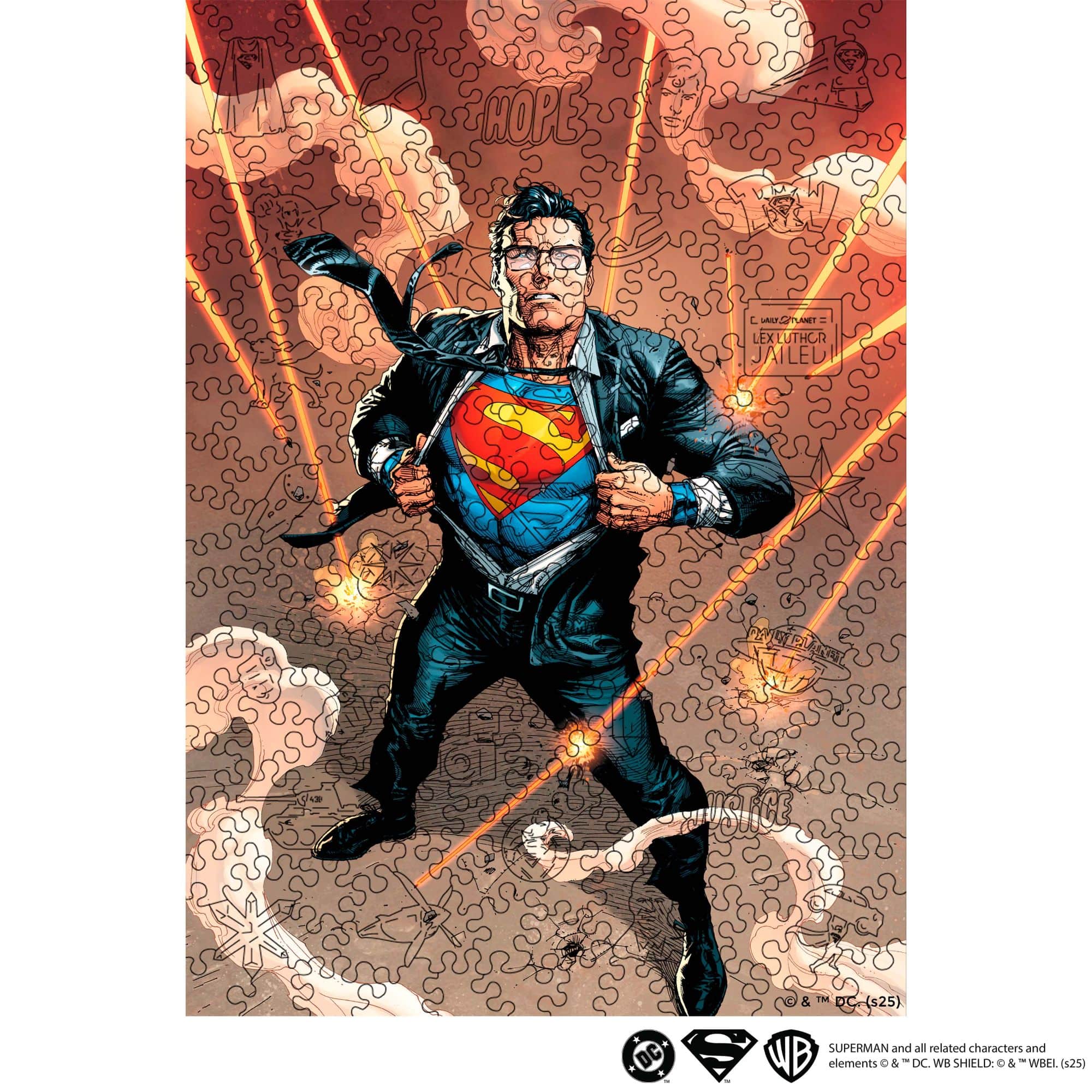 Wooden jigsaw puzzle DC Superman™ – Eye of the Storm - Woods Story