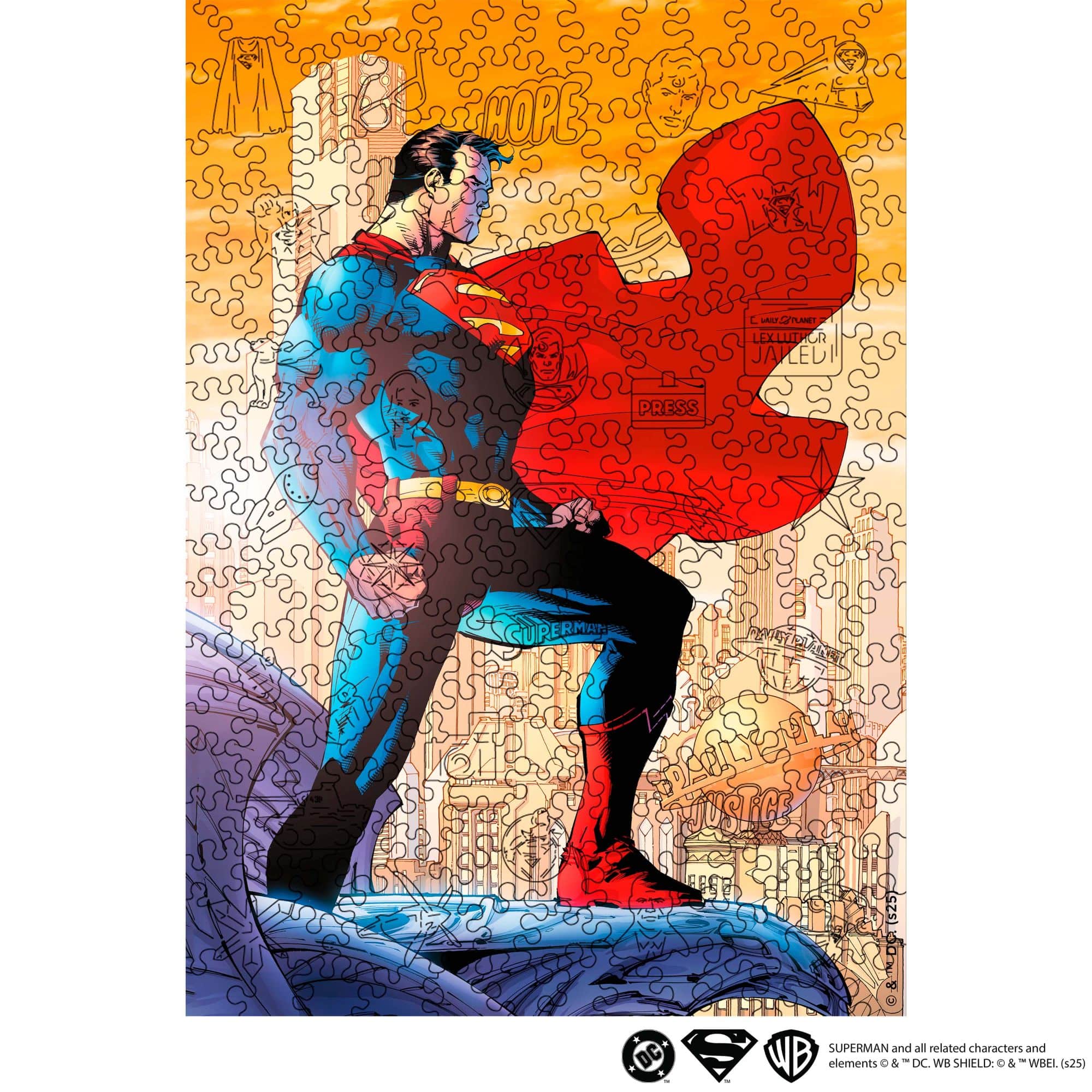 Wooden jigsaw puzzle DC Superman™ – Protector of Metropolis - Woods Story