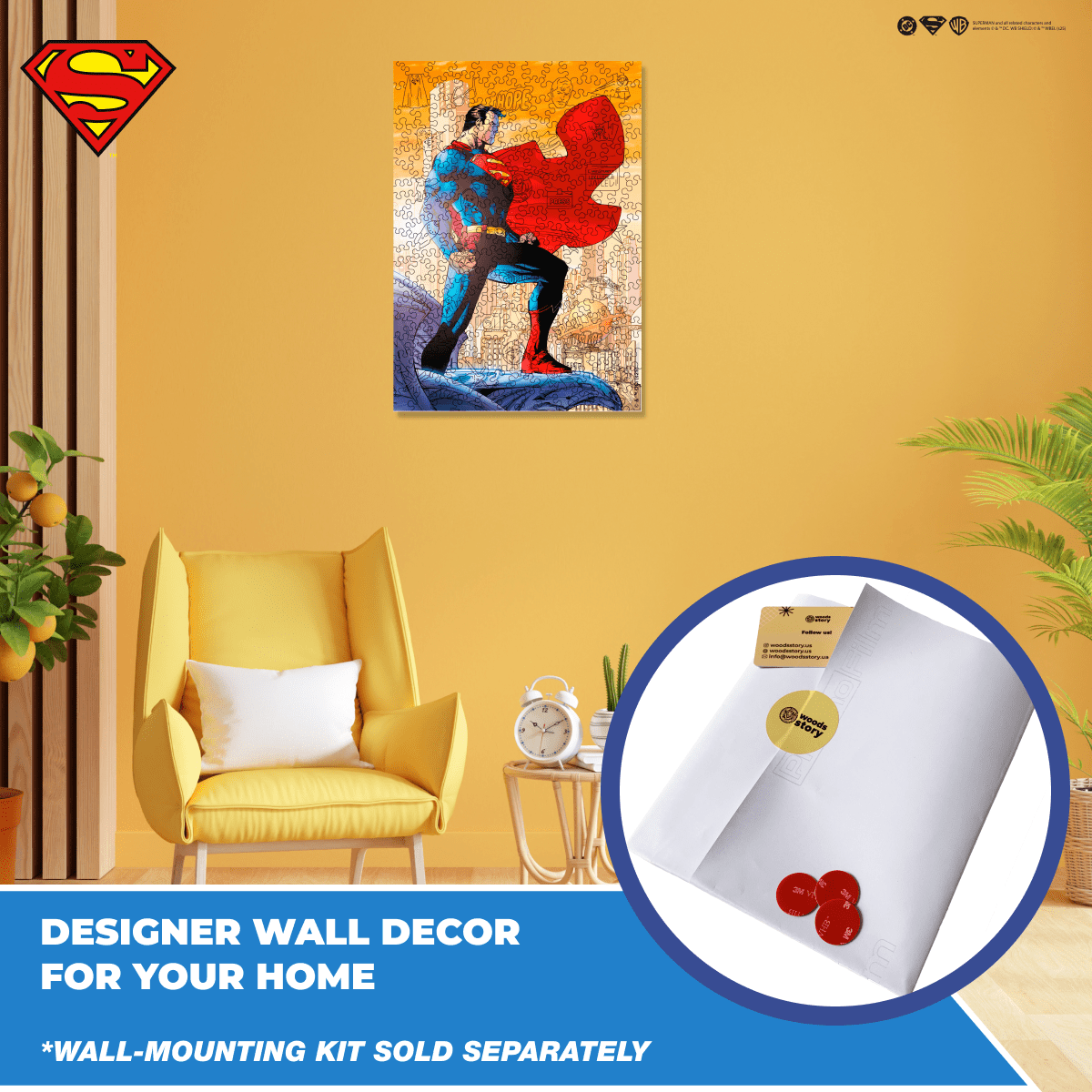 Wooden jigsaw puzzle DC Superman™ – Protector of Metropolis - Woods Story