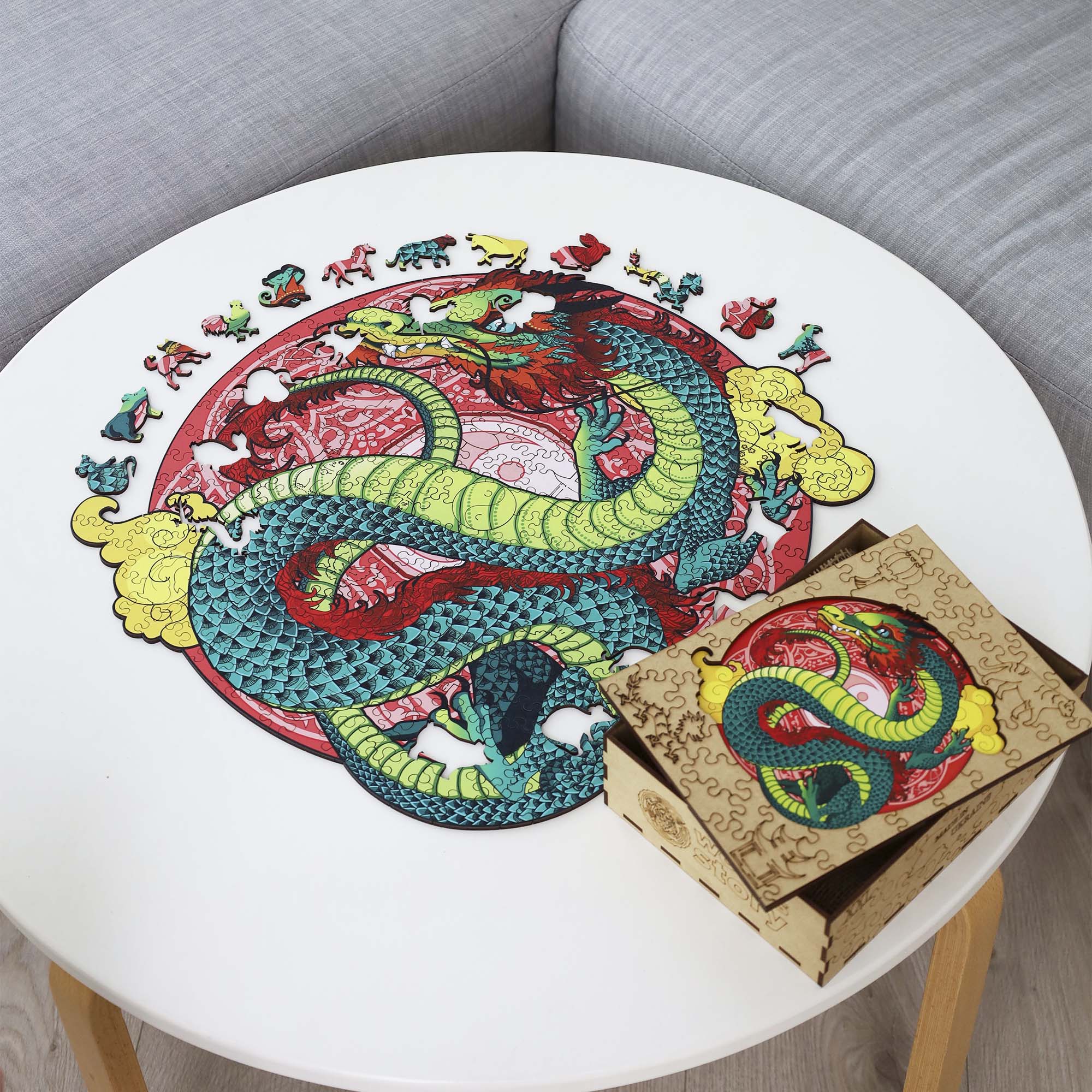 Wooden Jigsaw Puzzle Dragon - Woods Story