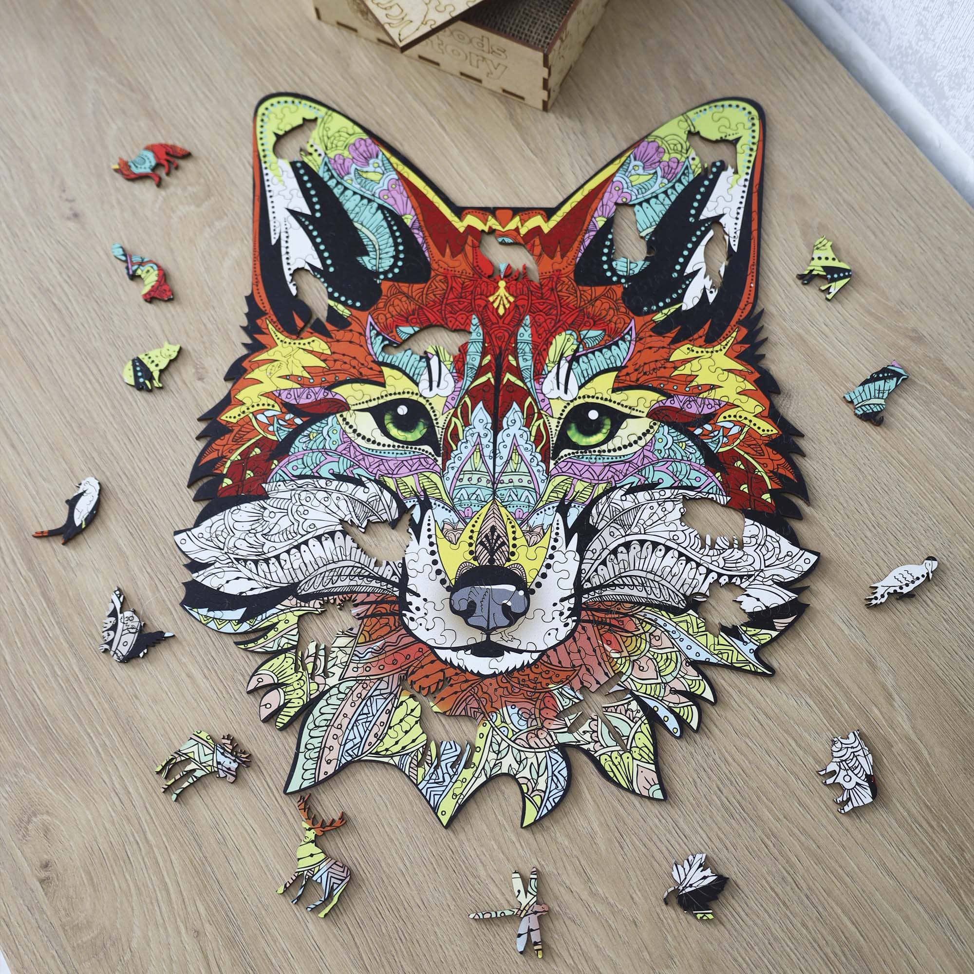 Wooden Jigsaw Puzzle Fox - Woods Story