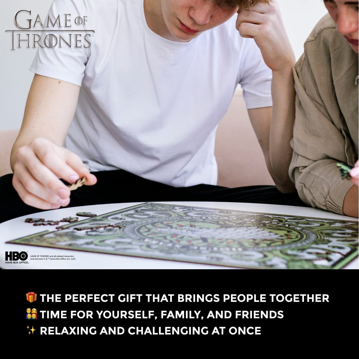 Wooden jigsaw puzzle Game of Thrones™ House Stark - Woods Story