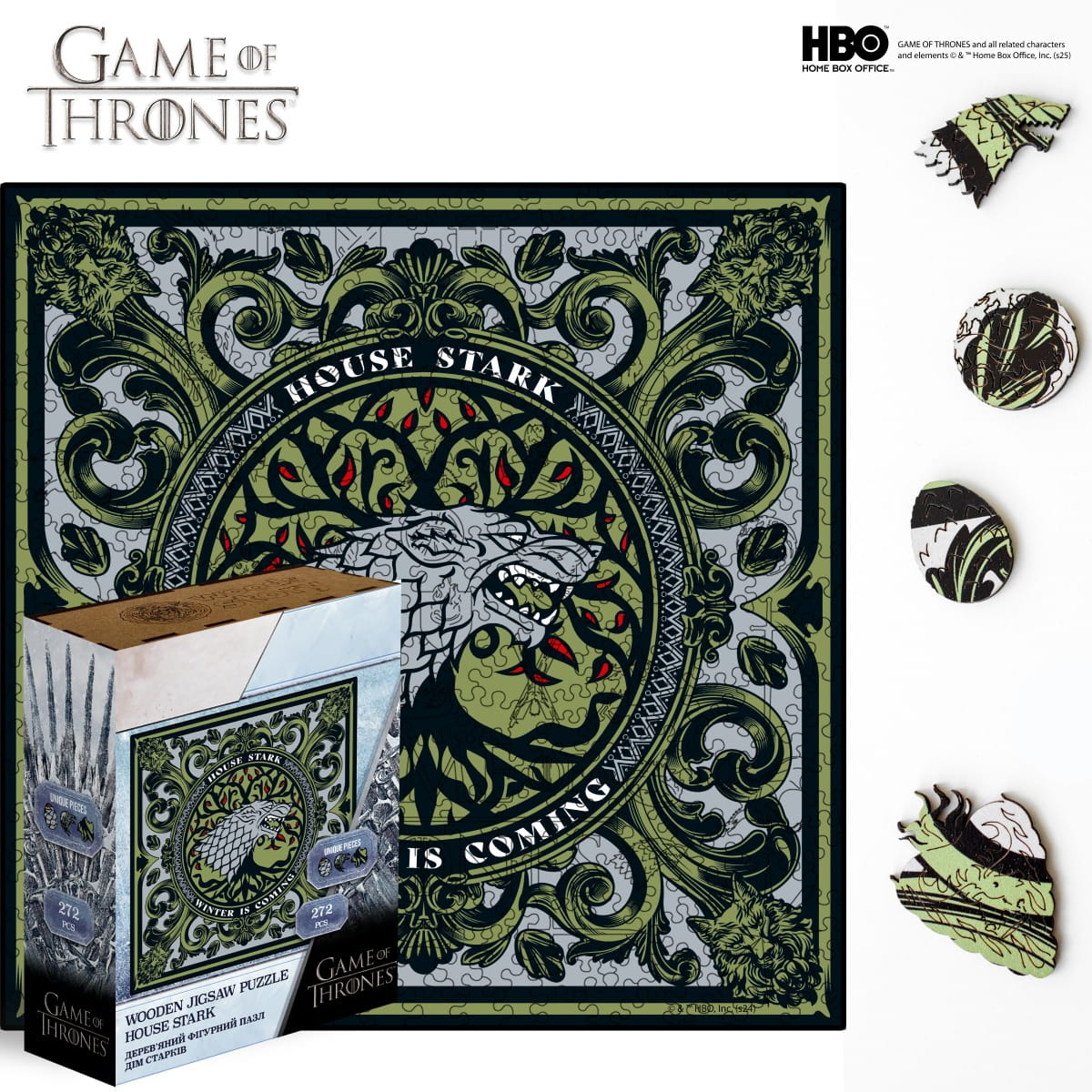 Wooden jigsaw puzzle Game of Thrones™ House Stark - Woods Story