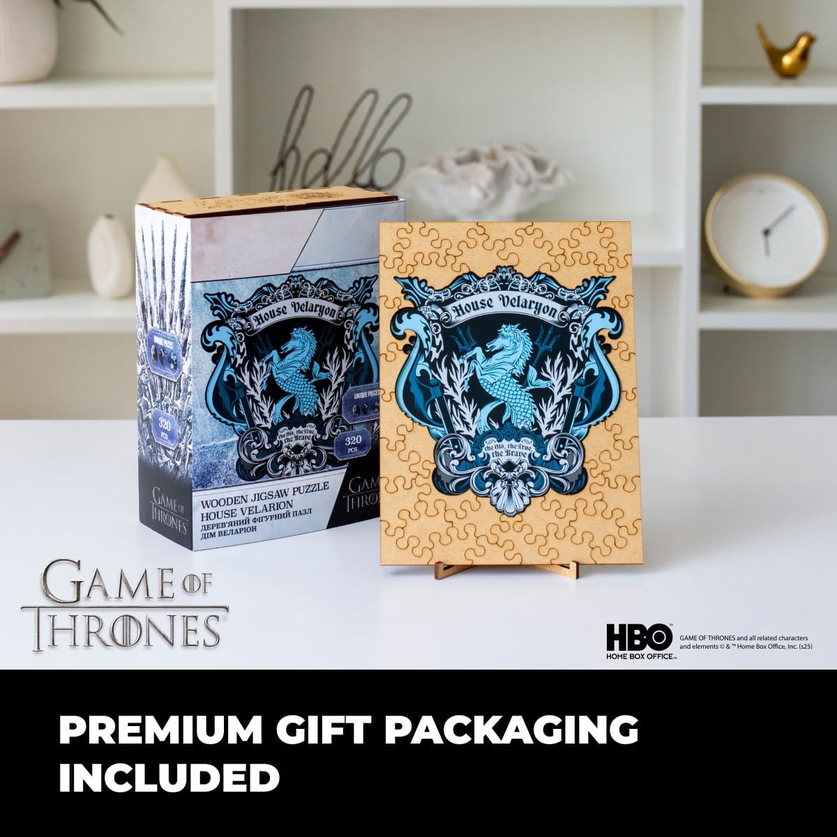 Wooden jigsaw puzzle Game of Thrones™ House Velaryon • Woods Story