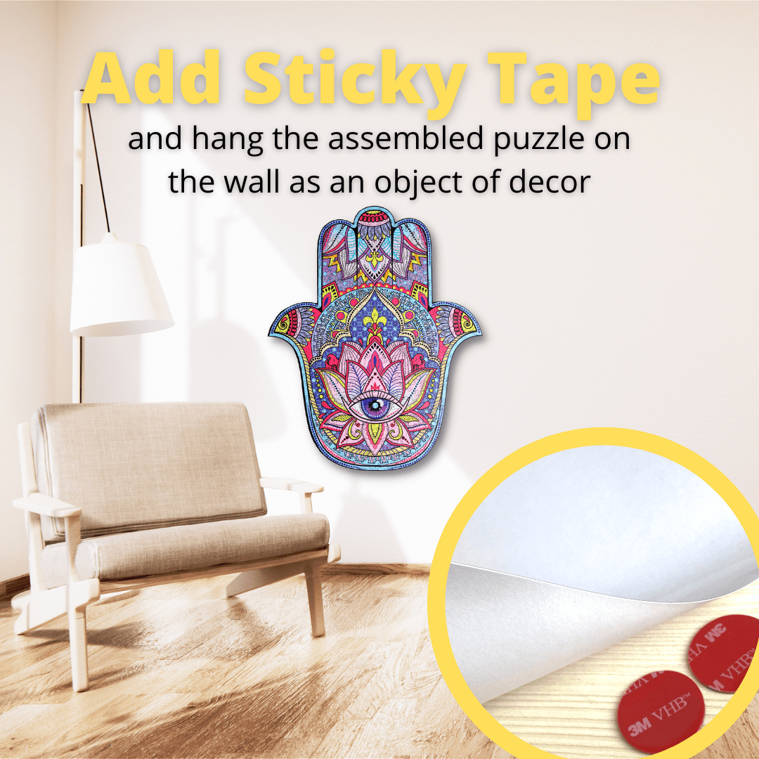 Wooden Jigsaw Puzzle Hamsa - Woods Story