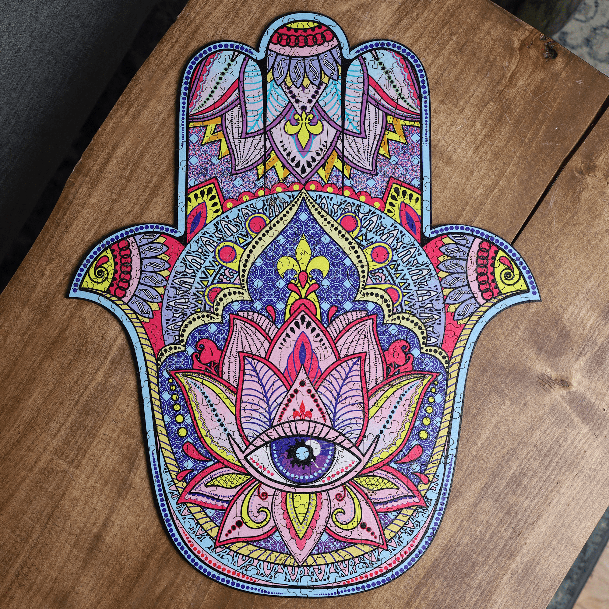Wooden Jigsaw Puzzle Hamsa - Woods Story