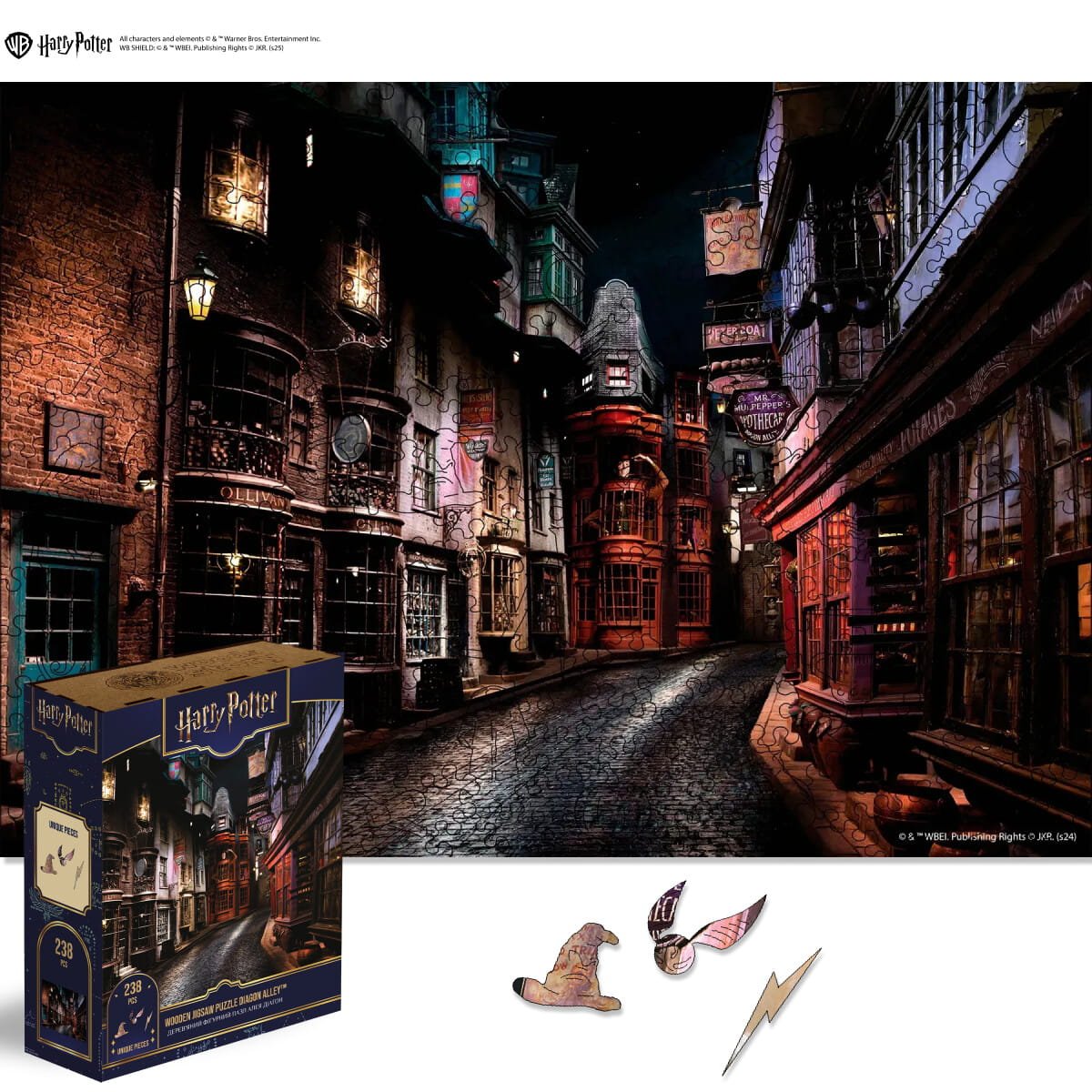 Wooden jigsaw puzzle Harry Potter Diagon Alley™ - Woods Story