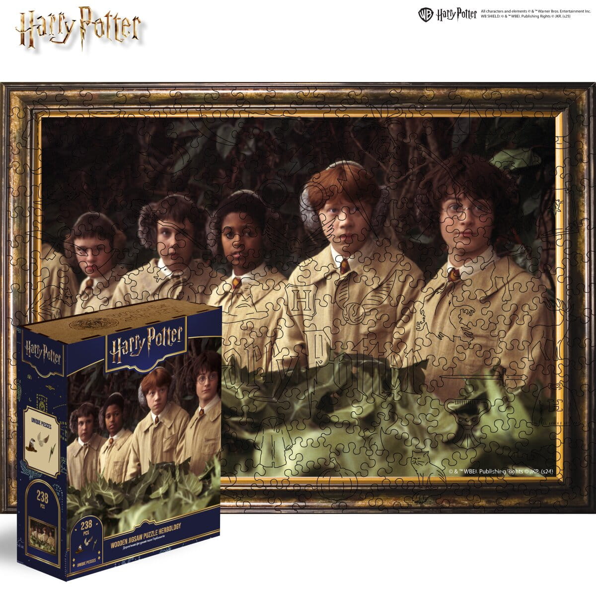 Wooden jigsaw puzzle Harry Potter™ Herbology - Woods Story