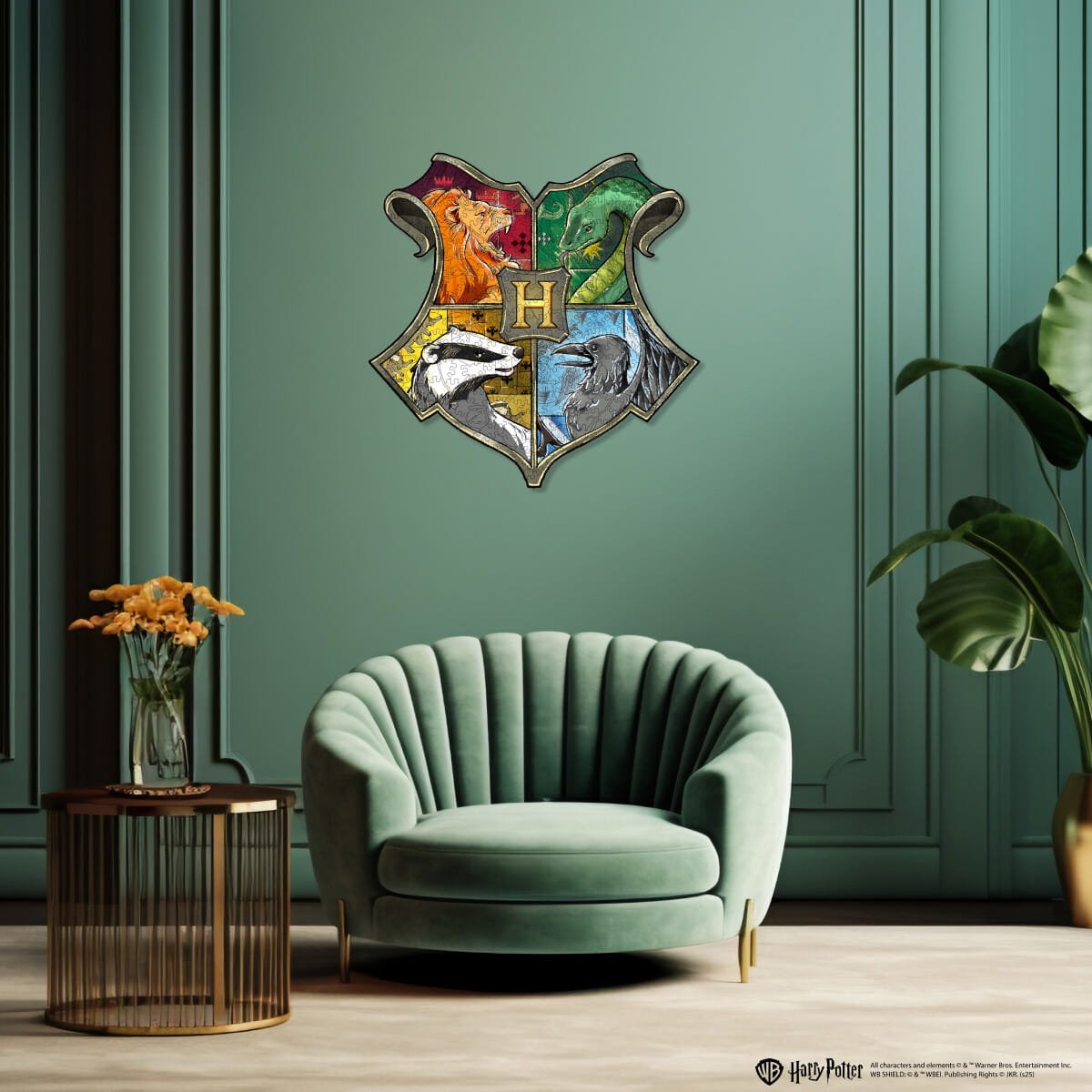 Wooden jigsaw puzzle Harry Potter Hogwarts™ Crest - Woods Story