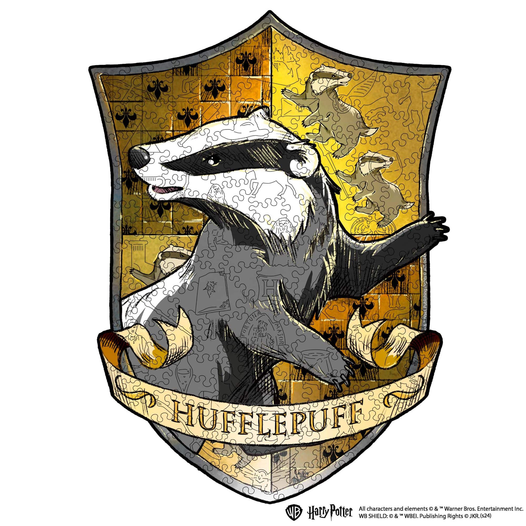 Wooden jigsaw puzzle Harry Potter Hufflepuff™ Crest - Woods Story