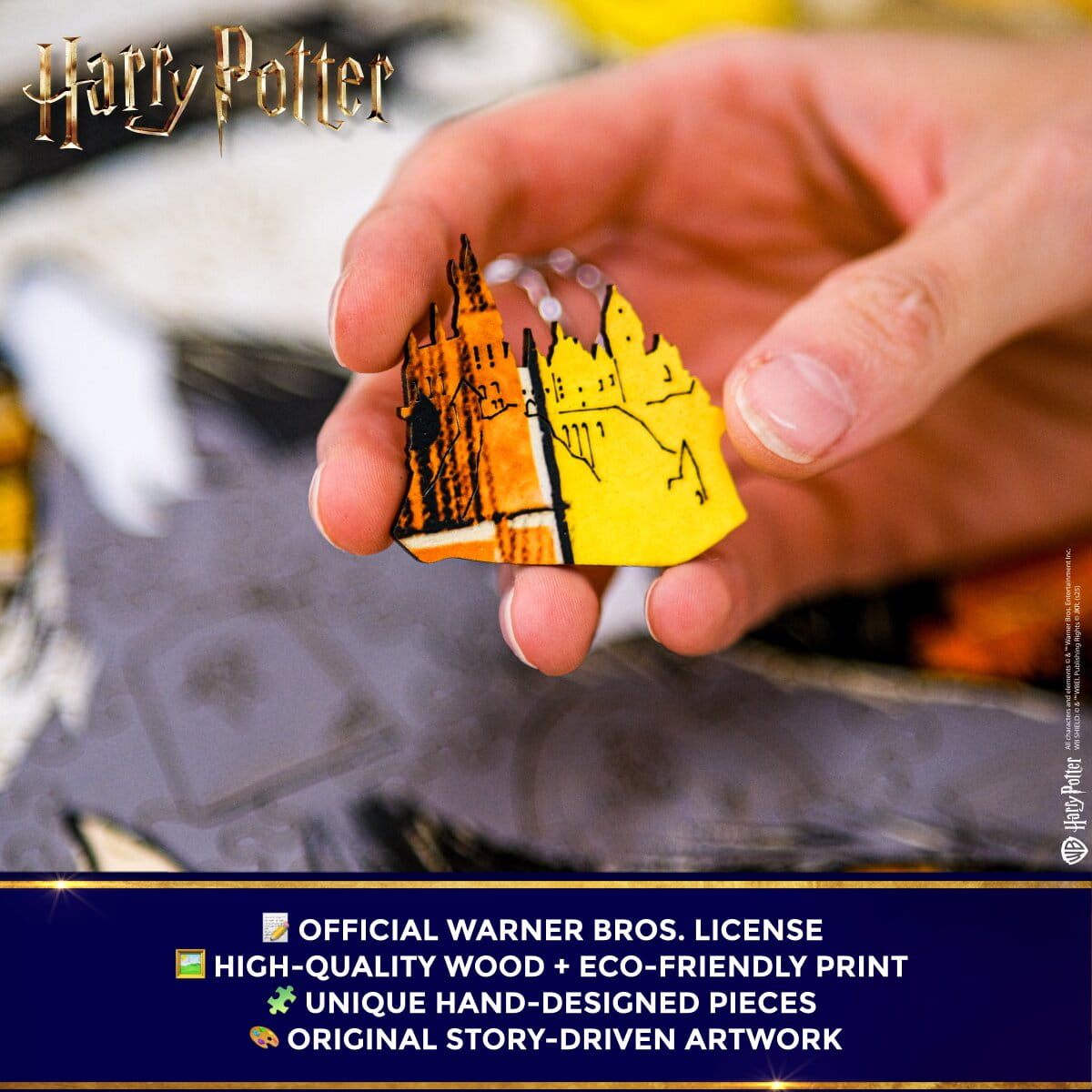 Wooden jigsaw puzzle Harry Potter Hufflepuff™ Crest - Woods Story