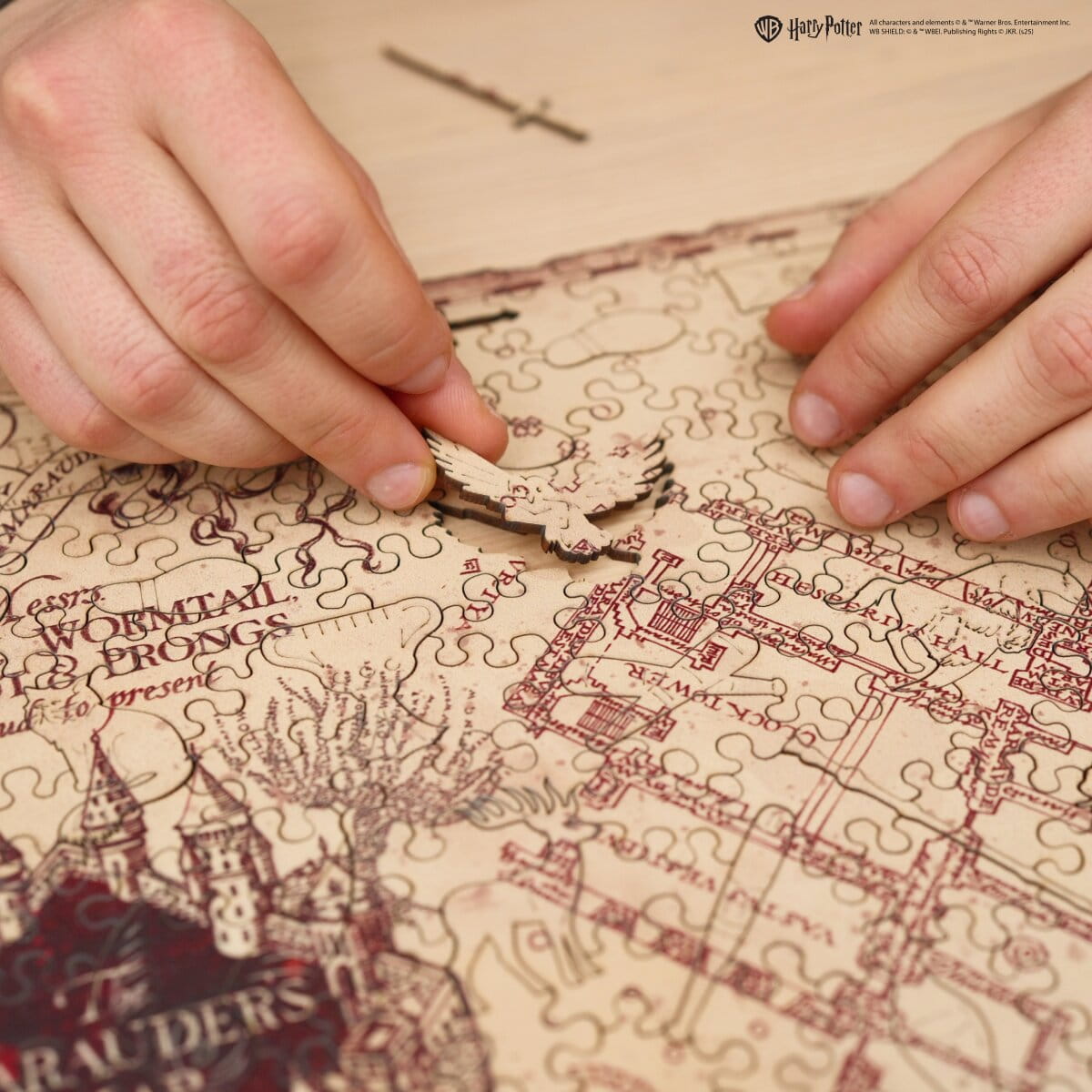 Wooden jigsaw puzzle Harry Potter™ Marauder’s Map - Woods Story