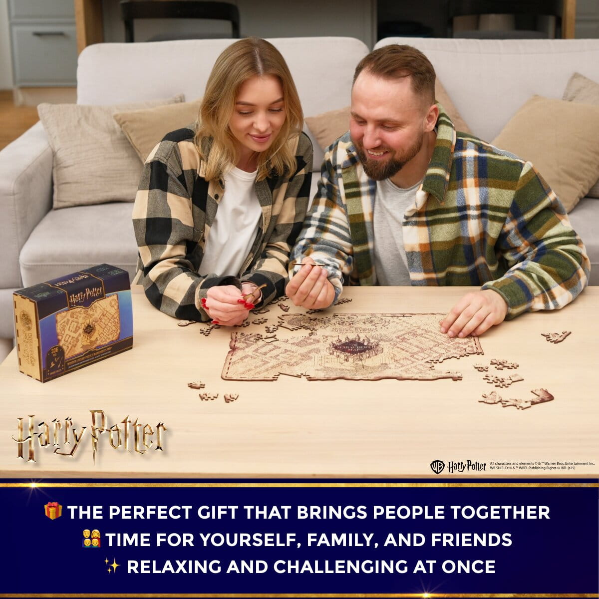 Wooden jigsaw puzzle Harry Potter™ Marauder’s Map - Woods Story