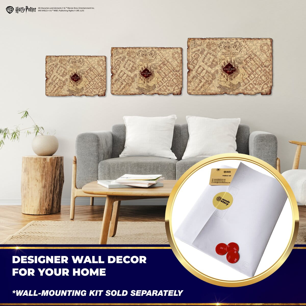 Wooden jigsaw puzzle Harry Potter™ Marauder’s Map - Woods Story