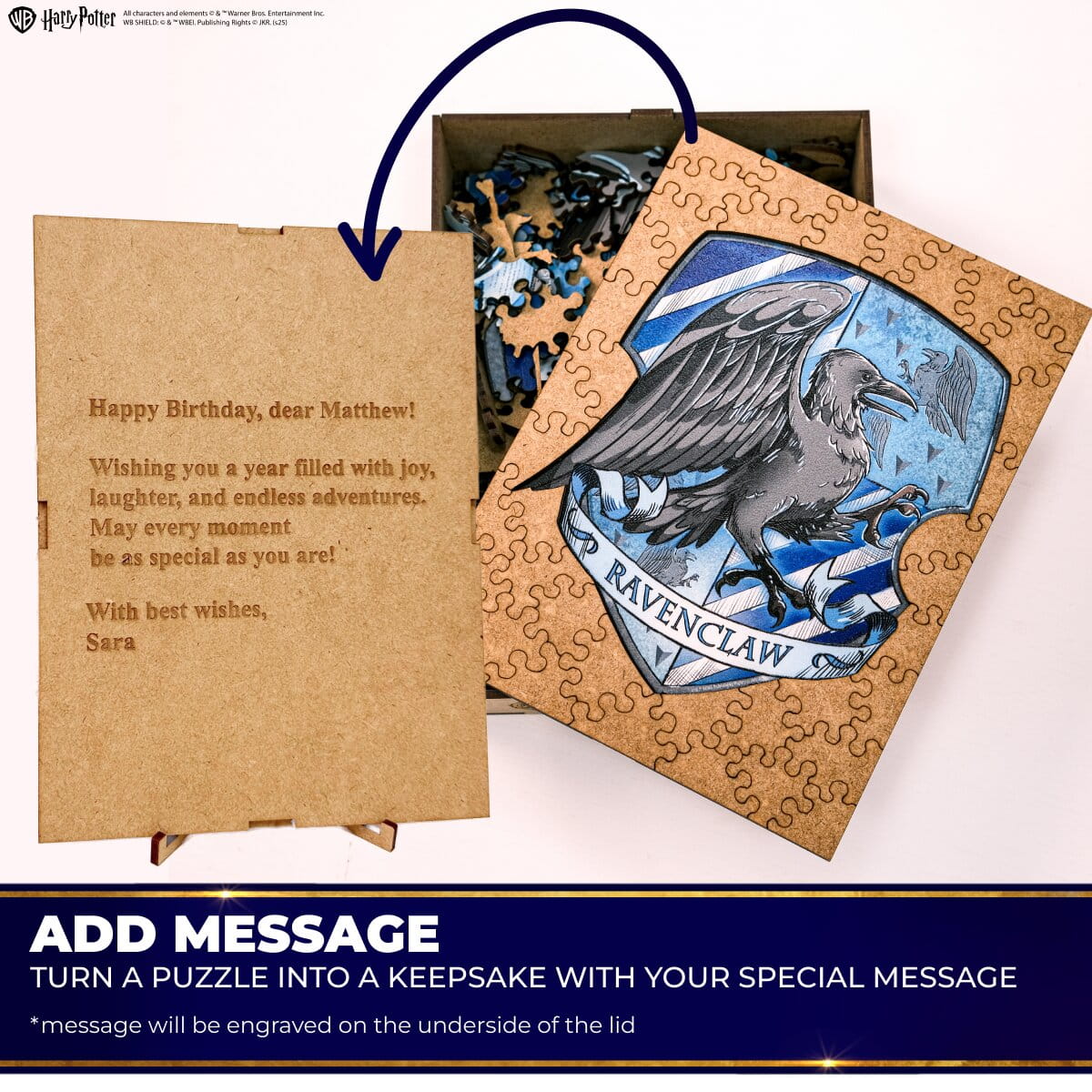 Wooden jigsaw puzzle Harry Potter Ravenclaw™ Crest - Woods Story