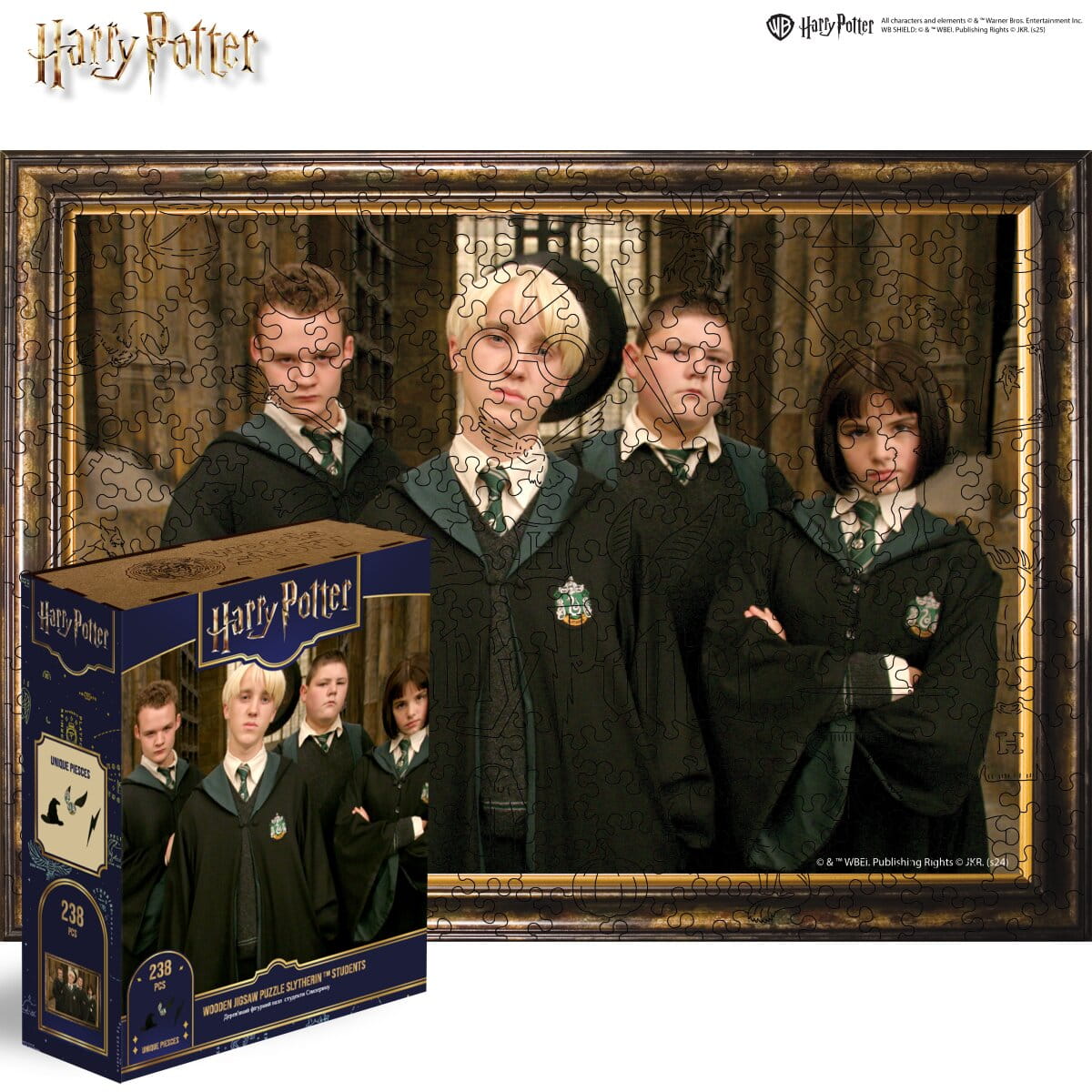 Wooden jigsaw puzzle Harry Potter Slytherin™ students - Woods Story