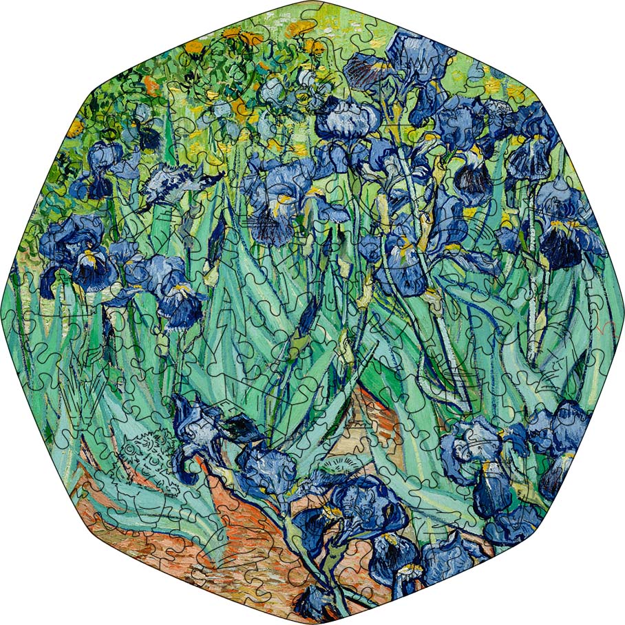 Wooden Jigsaw Puzzle Irises (Vincent Van Gogh) - Woods Story