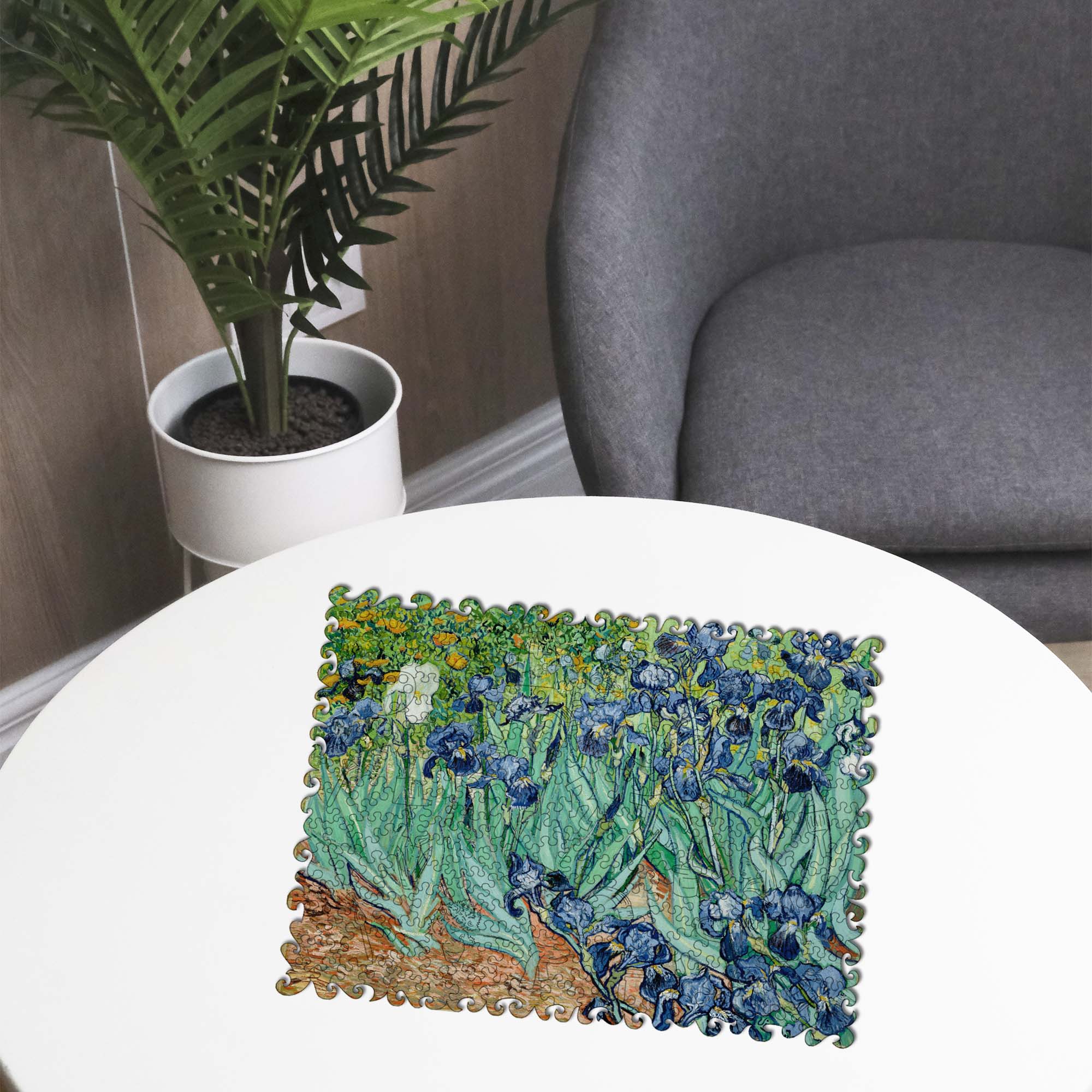 Wooden Jigsaw Puzzle Irises (Vincent Van Gogh) - Woods Story