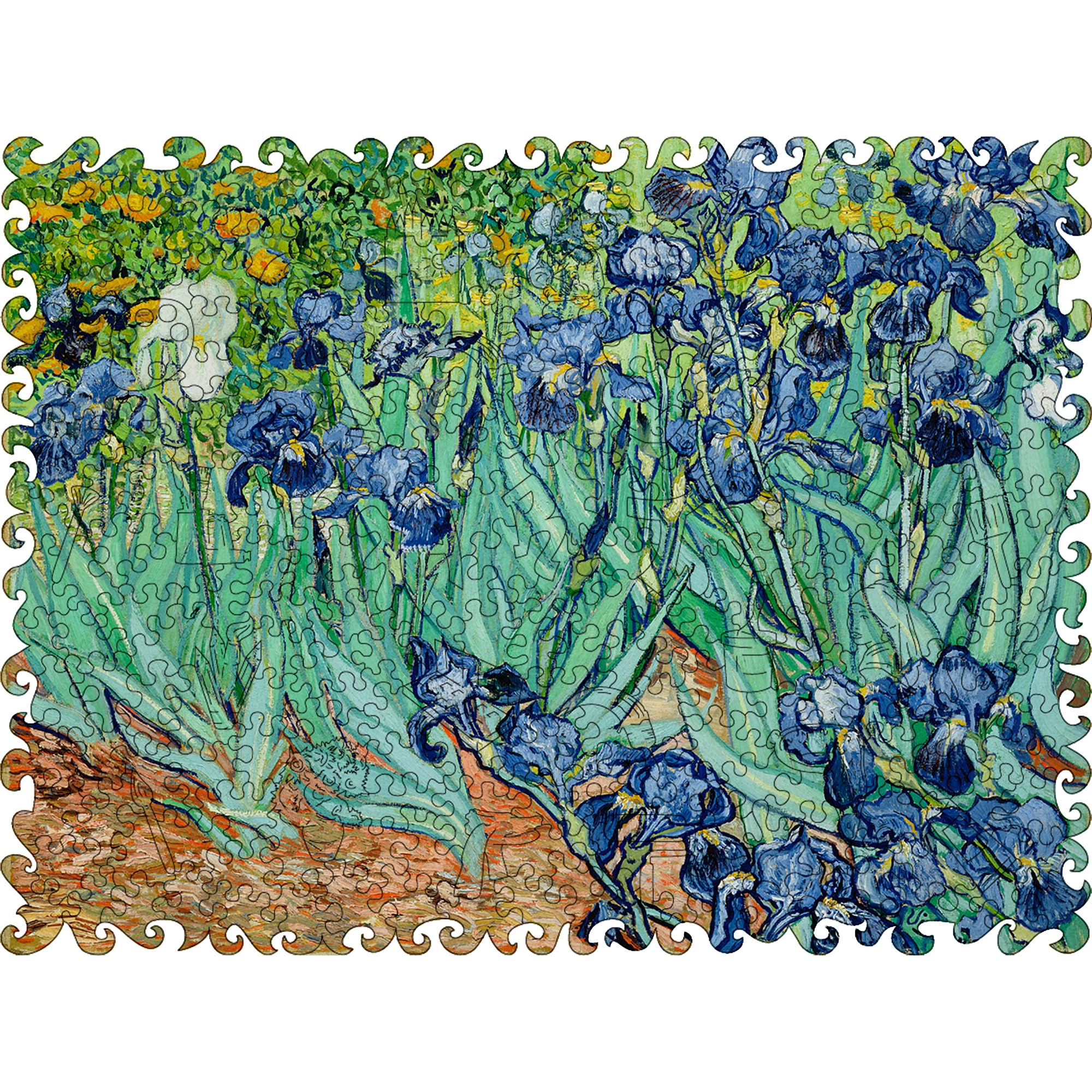 Wooden Jigsaw Puzzle Irises (Vincent Van Gogh) - Woods Story