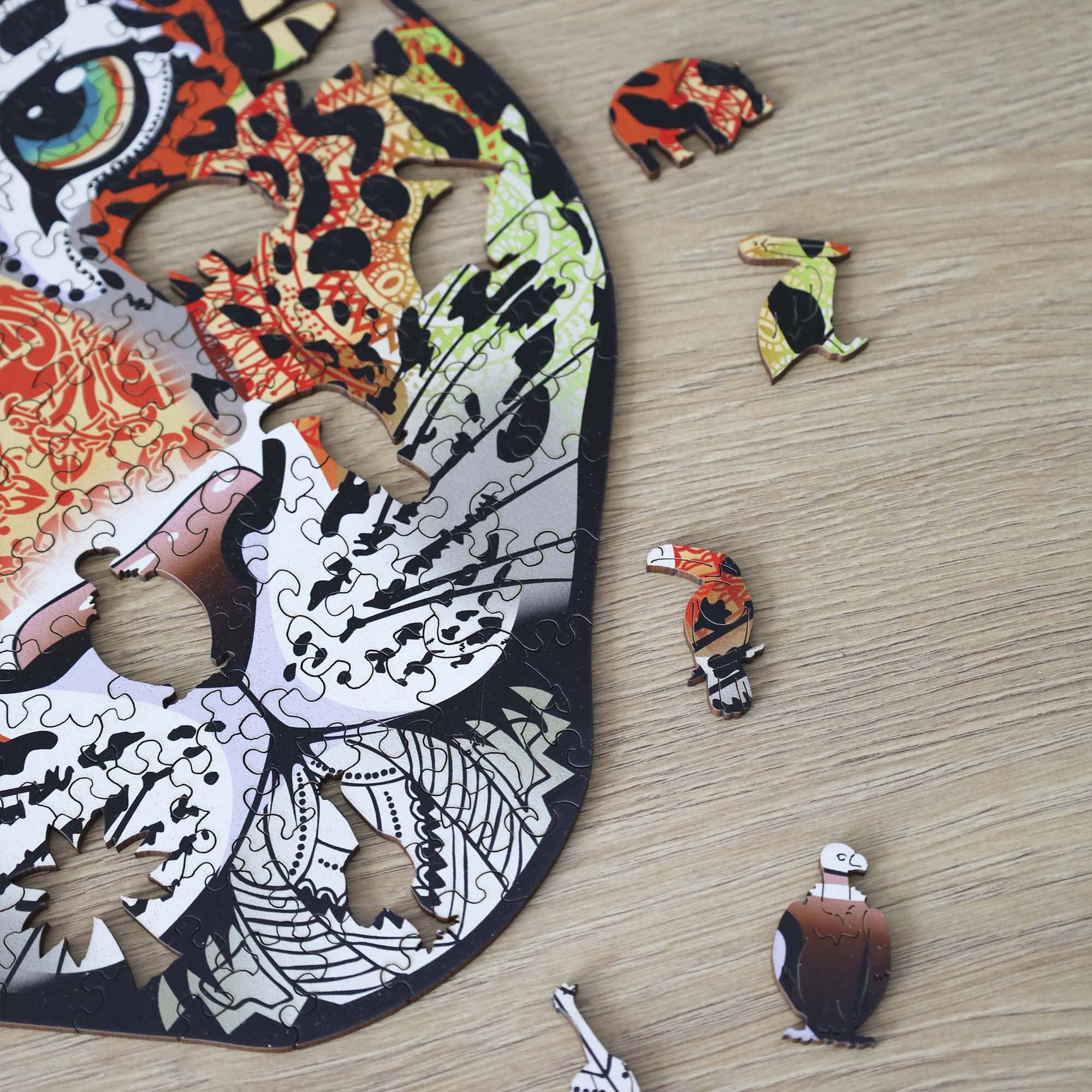 Wooden Jigsaw Puzzle Leopard - Woods Story