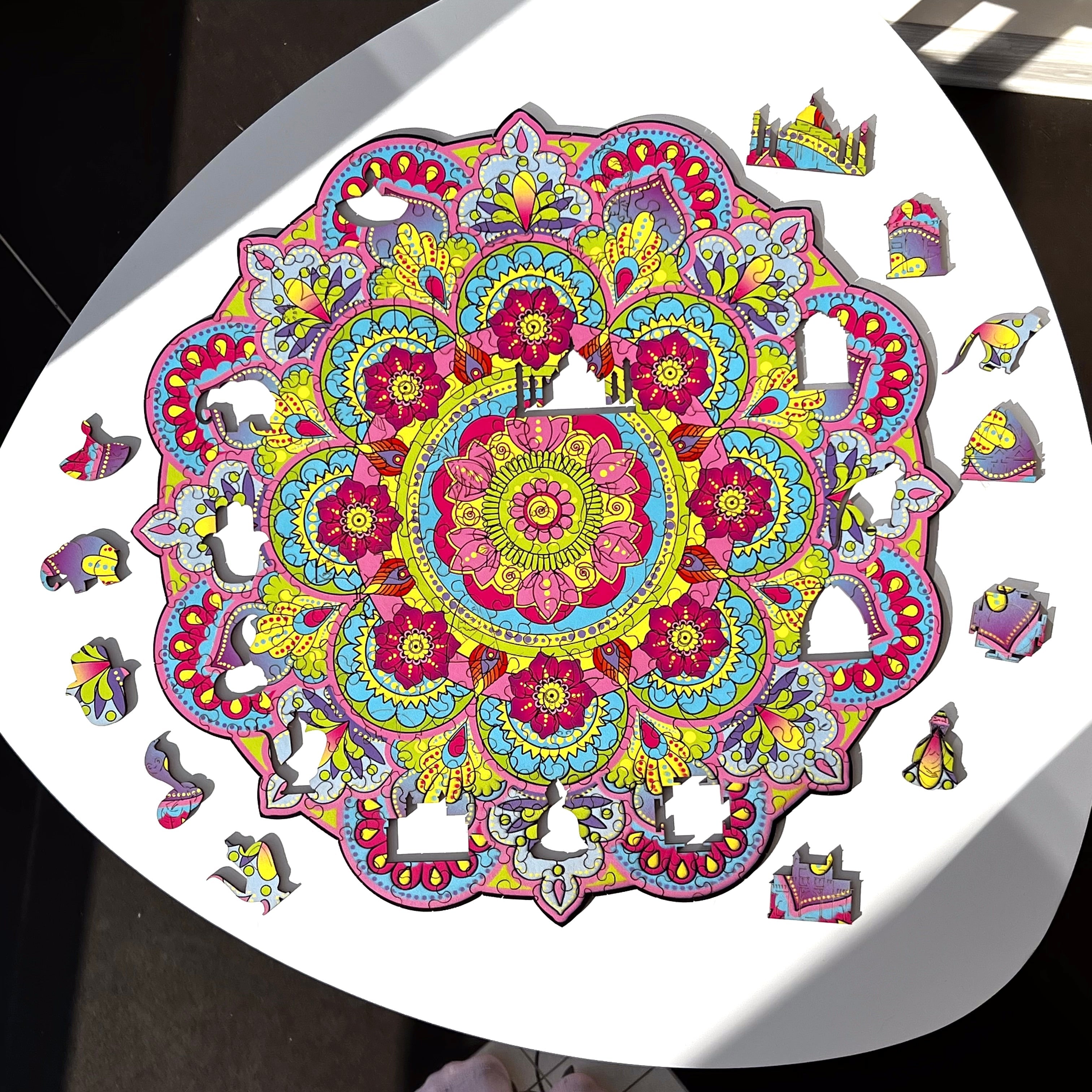 Wooden Jigsaw Puzzle Mandala - Woods Story