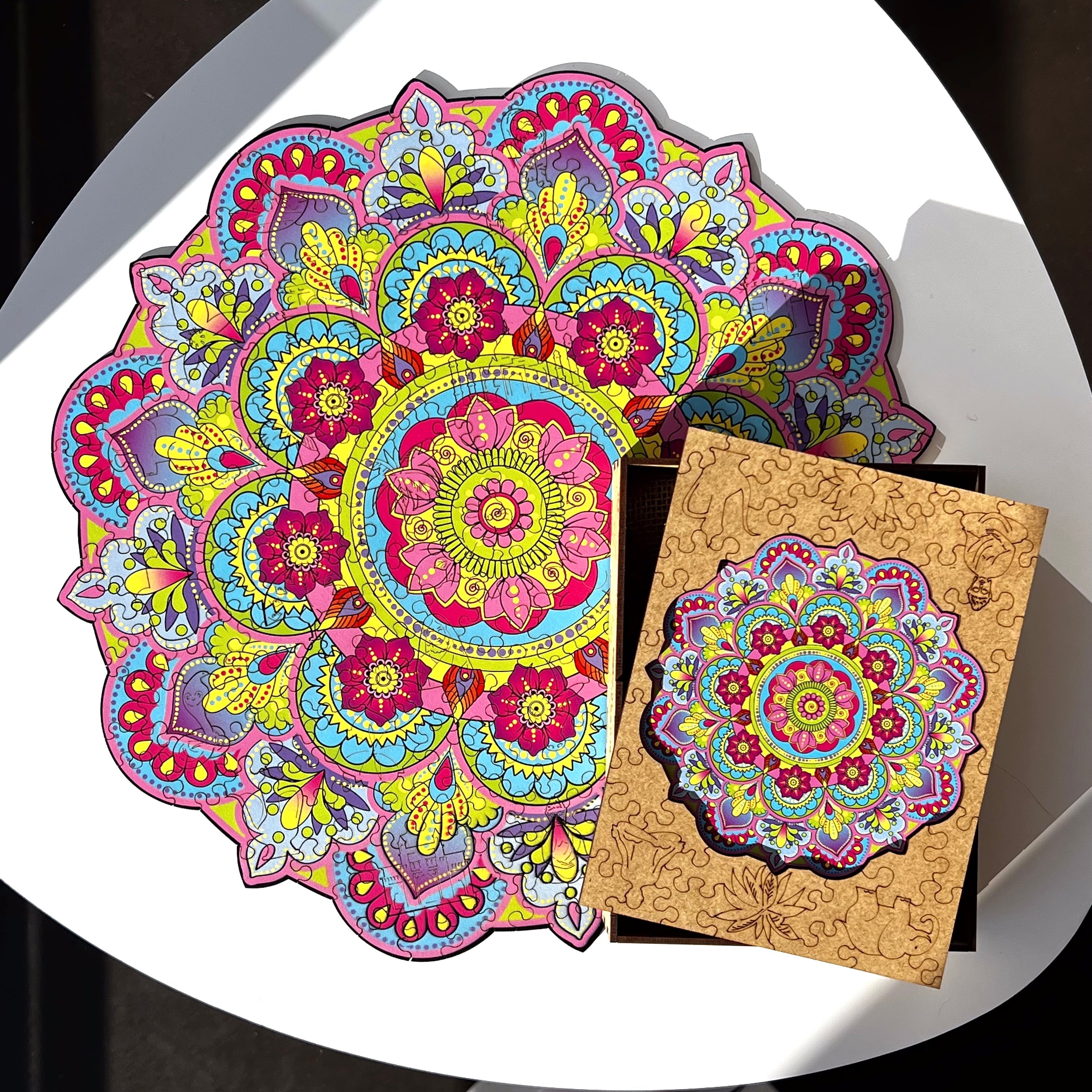 Wooden Jigsaw Puzzle Mandala - Woods Story