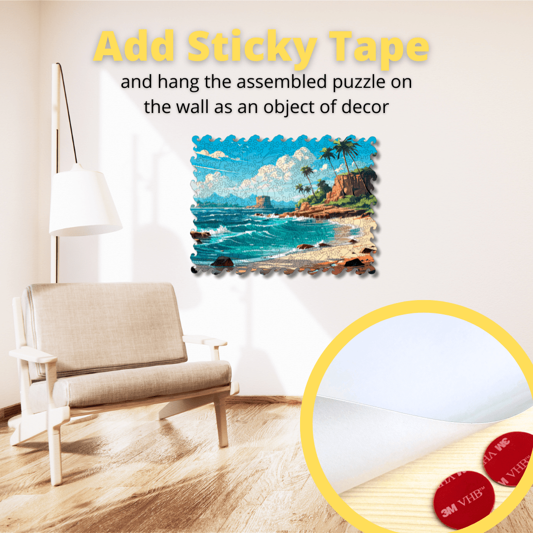 Wooden Jigsaw Puzzle Ocean view - Woods Story
