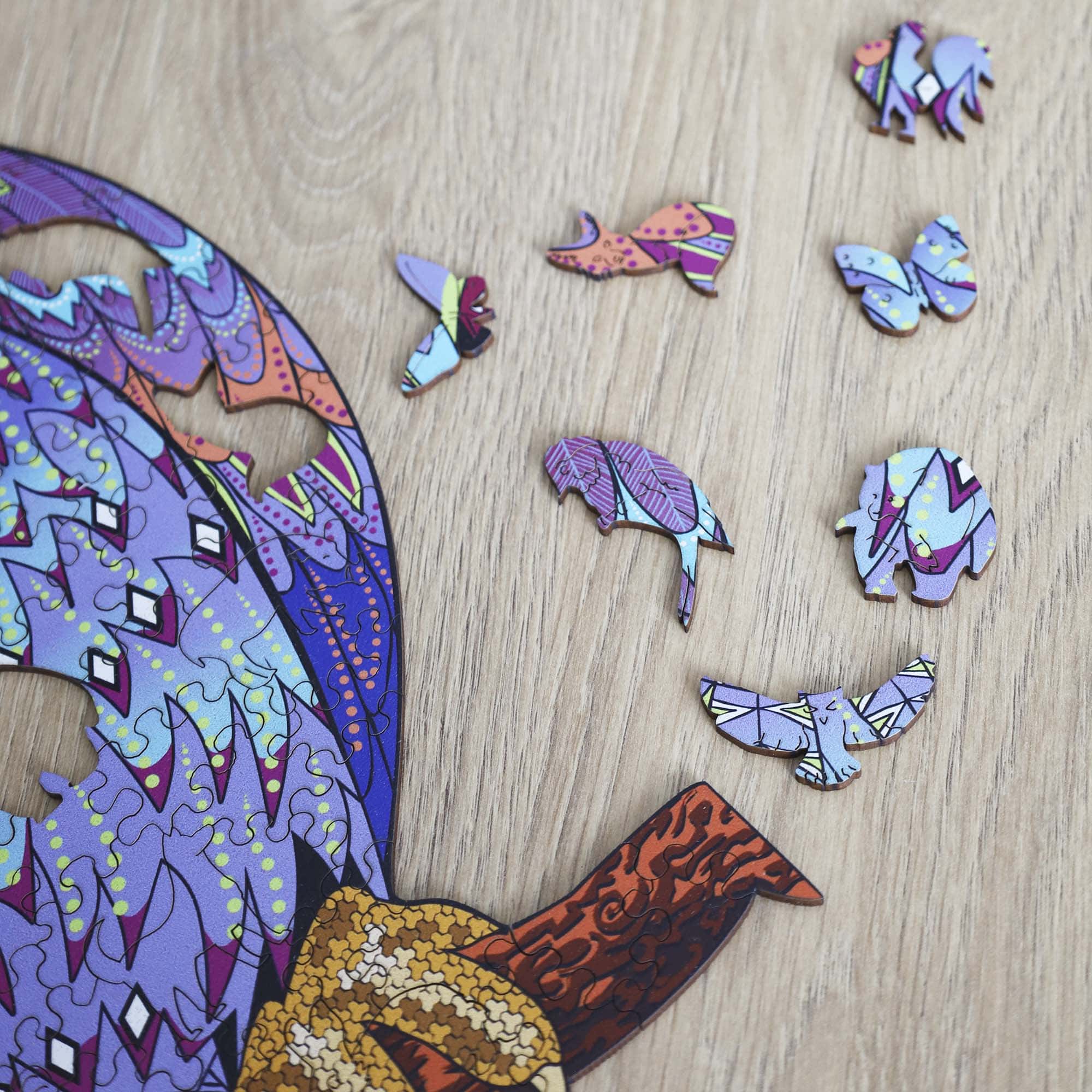 Wooden Jigsaw Puzzle Owl - Woods Story
