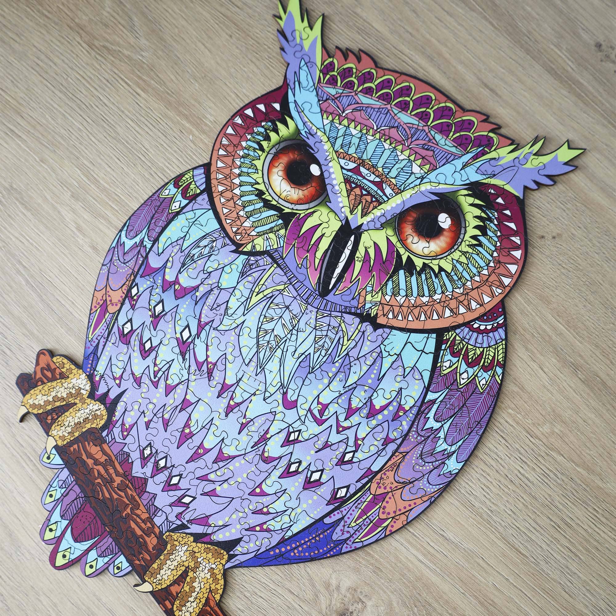 Wooden Jigsaw Puzzle Owl - Woods Story