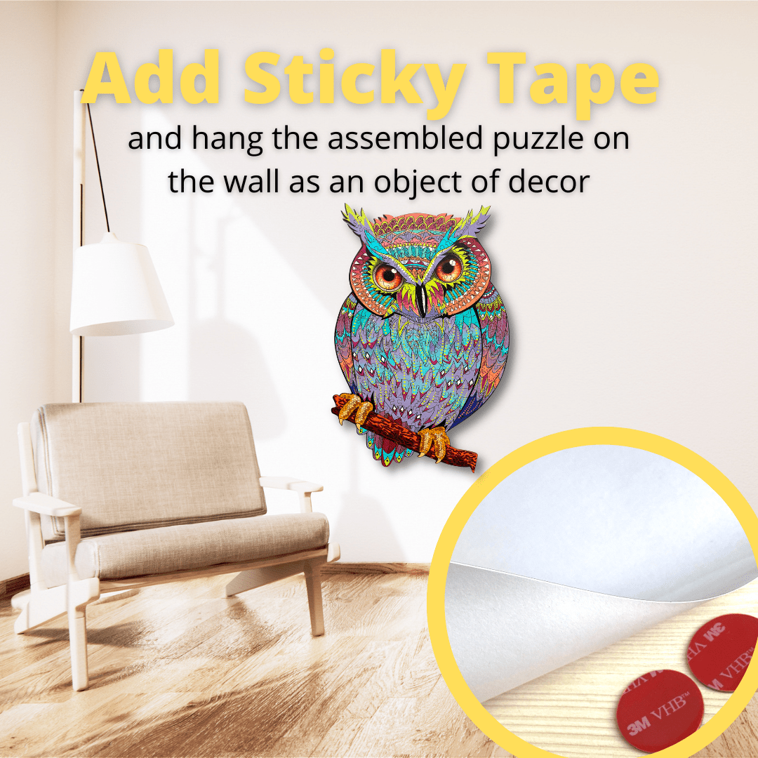 Wooden Jigsaw Puzzle Owl - Woods Story