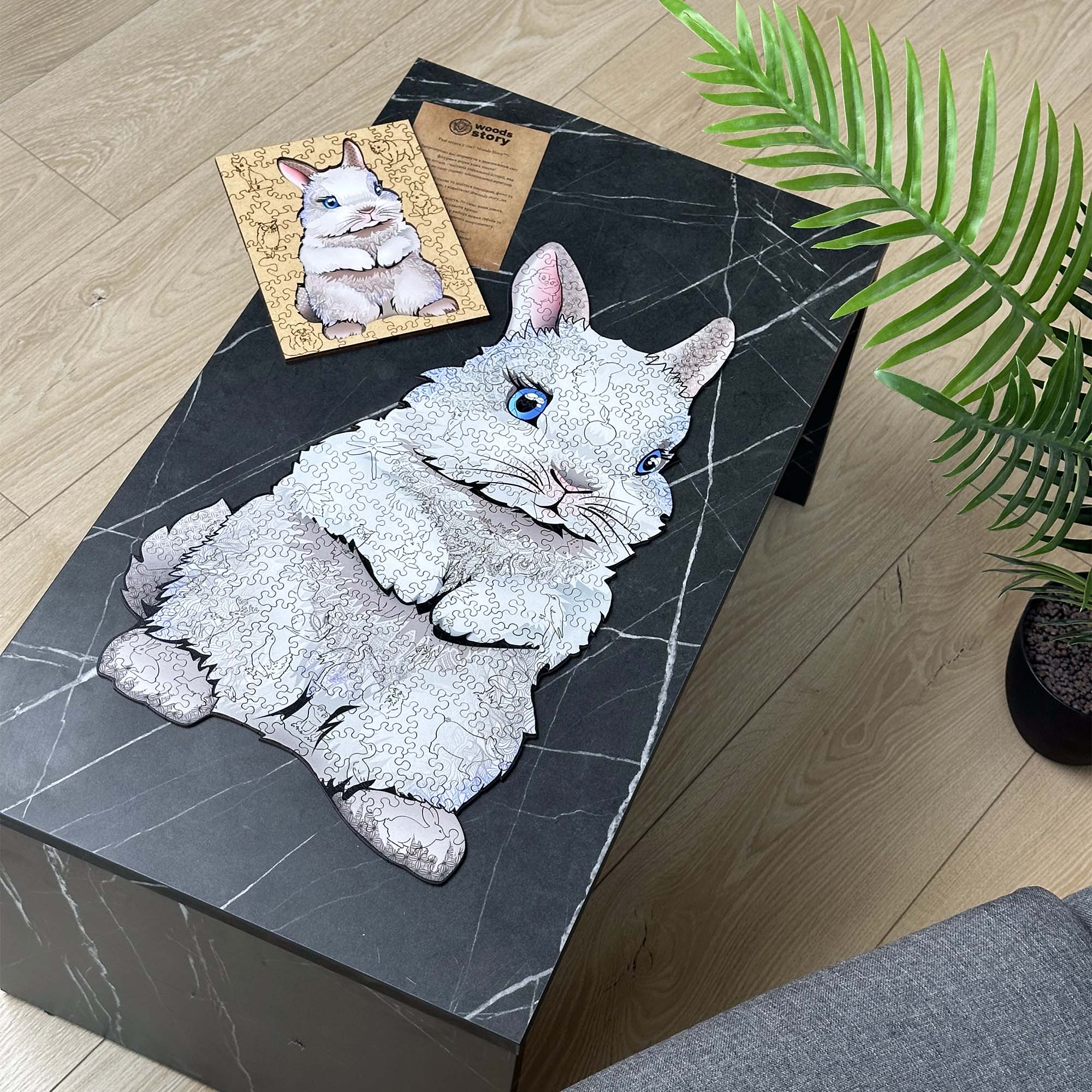 Wooden Jigsaw Puzzle Rabbit - Woods Story