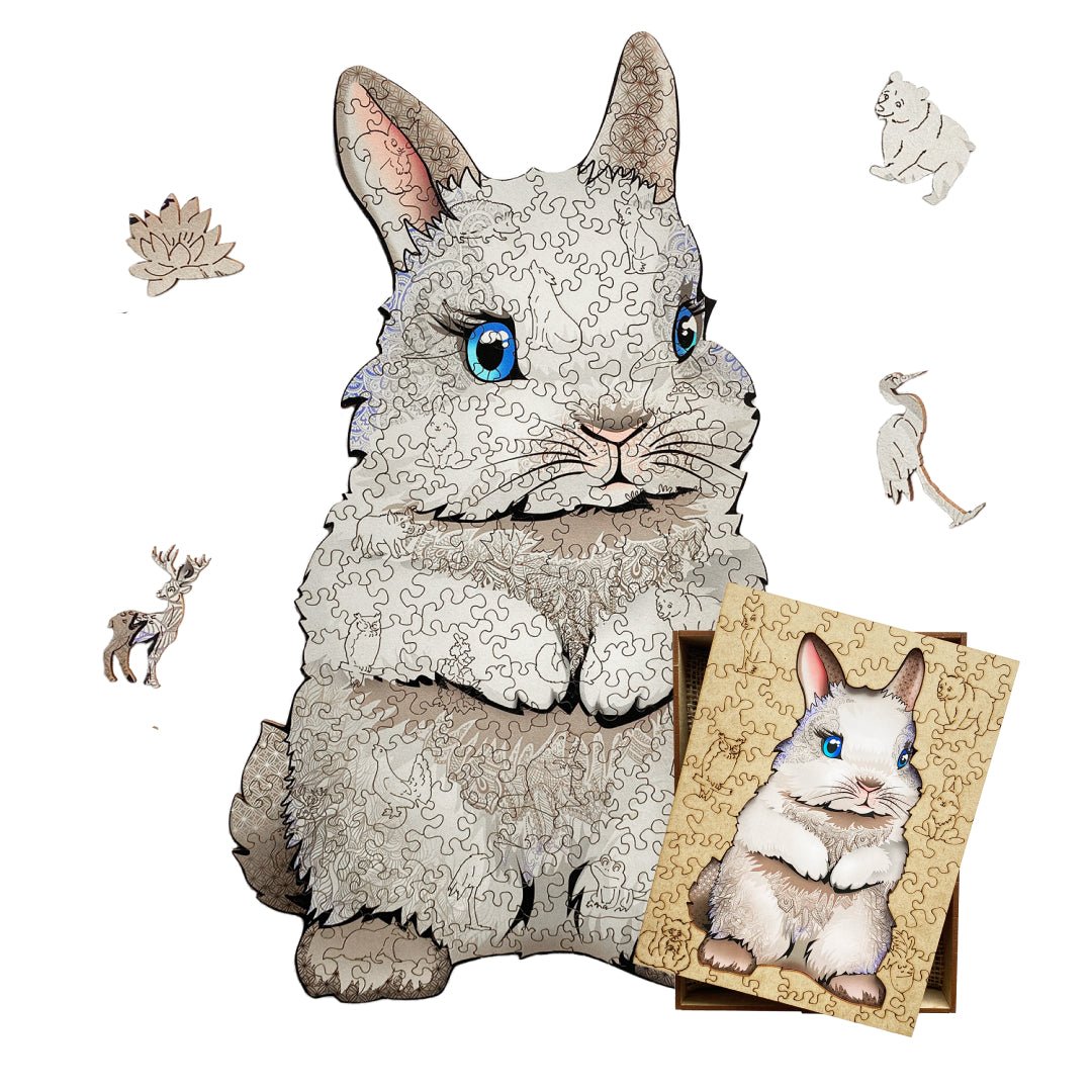 Wooden Jigsaw Puzzle Rabbit - Woods Story
