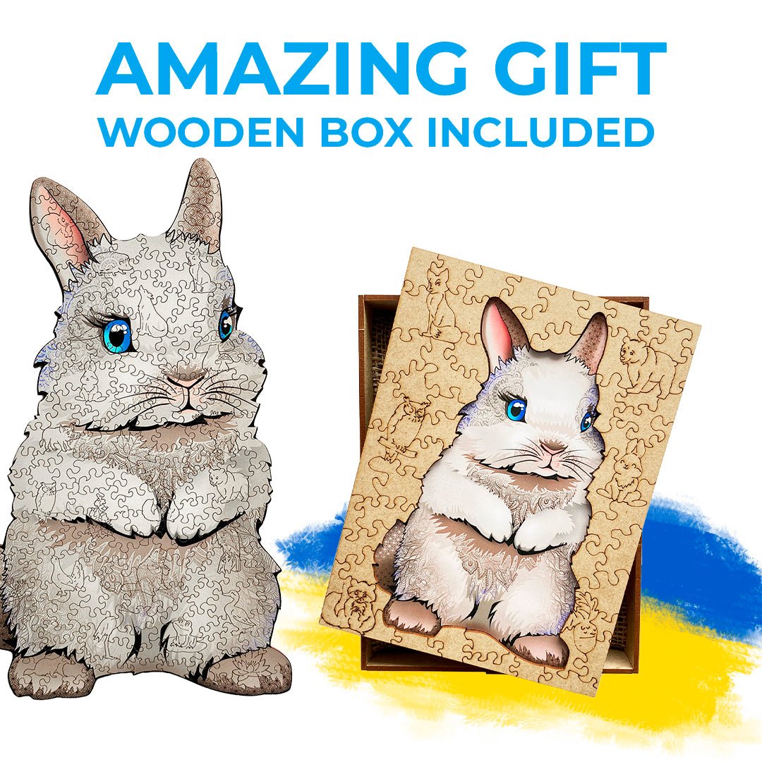 Wooden Jigsaw Puzzle Rabbit - Woods Story
