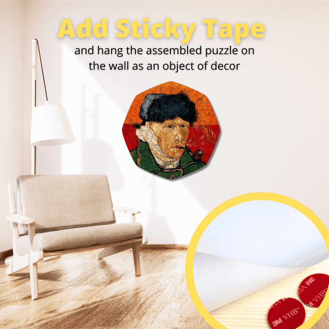 Wooden Jigsaw Puzzle Self - Portrait (Vincent van Gogh) - Woods Story