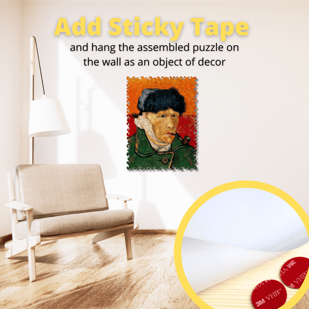 Wooden Jigsaw Puzzle Self - Portrait (Vincent van Gogh) - Woods Story