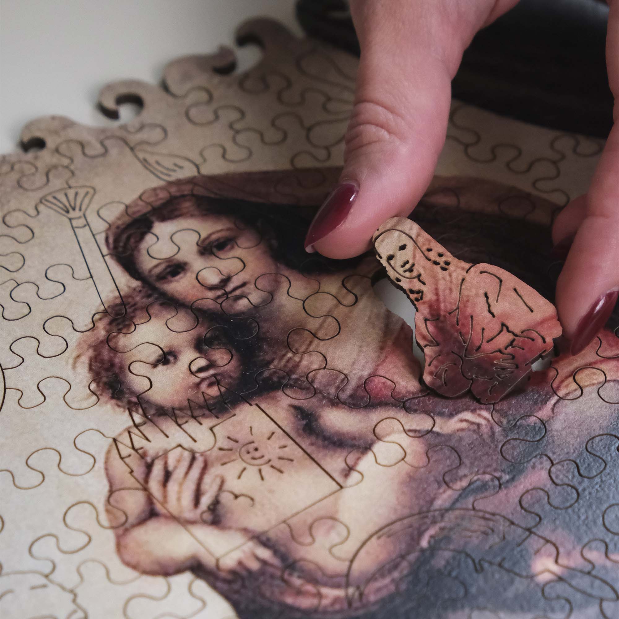 Wooden Jigsaw Puzzle Sistine Madonna (Raphael Santi) - Woods Story