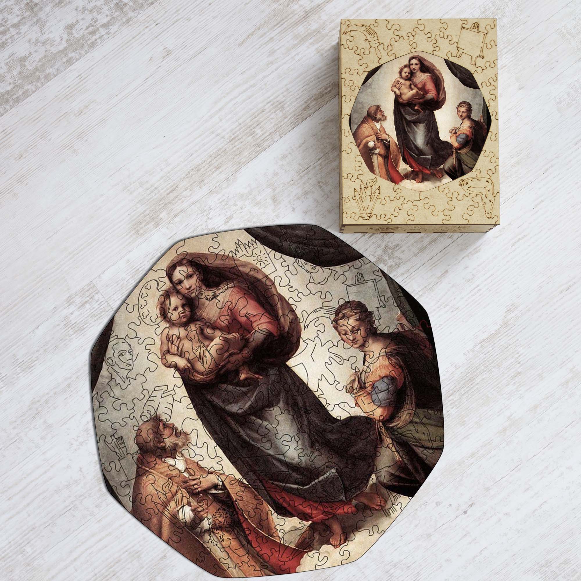 Wooden Jigsaw Puzzle Sistine Madonna (Raphael Santi) - Woods Story