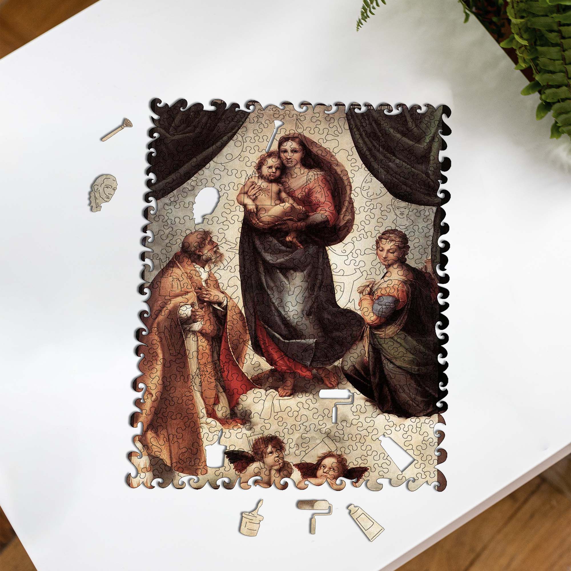 Wooden Jigsaw Puzzle Sistine Madonna (Raphael Santi) - Woods Story