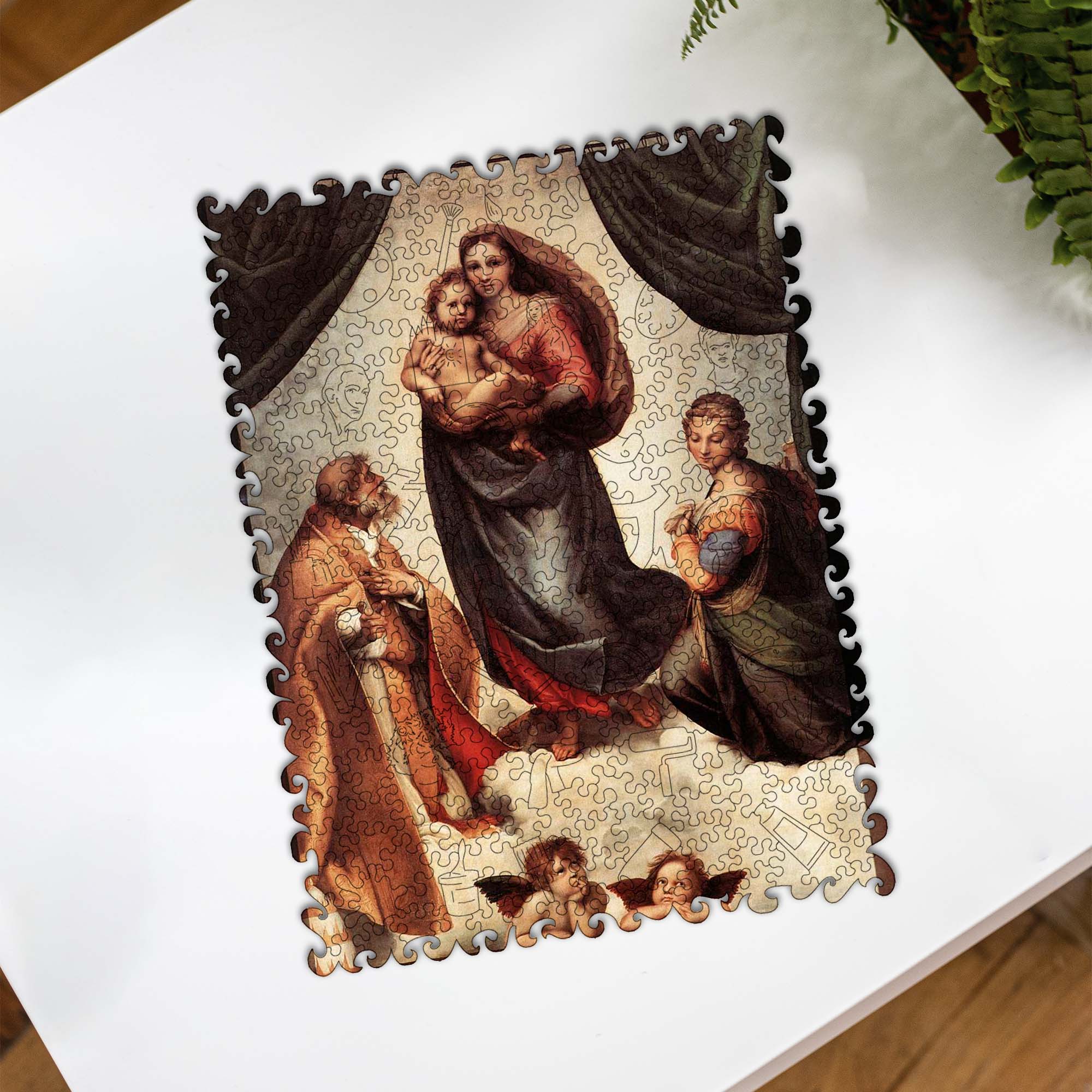 Wooden Jigsaw Puzzle Sistine Madonna (Raphael Santi) - Woods Story