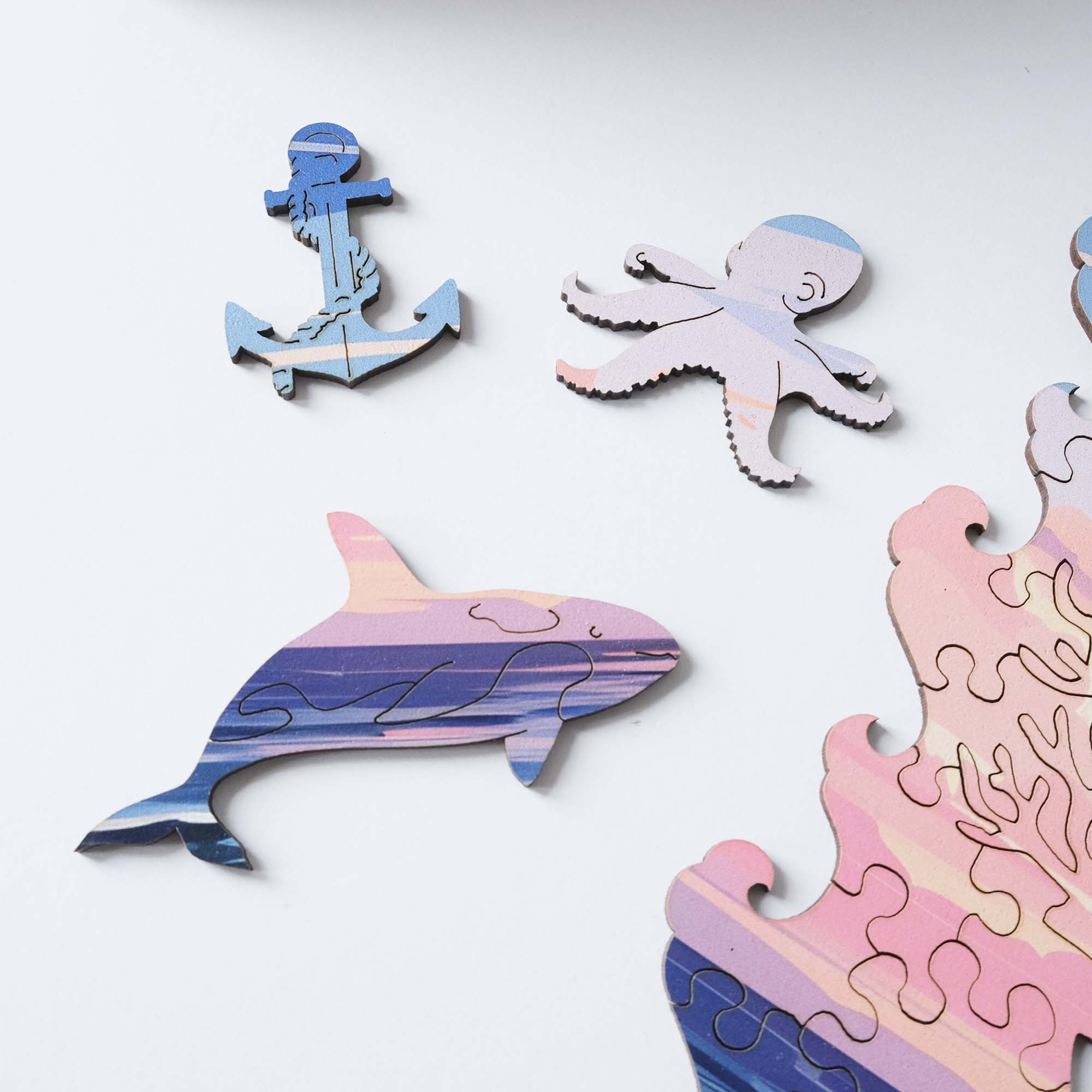 Wooden Jigsaw Puzzle Summer beach - Woods Story