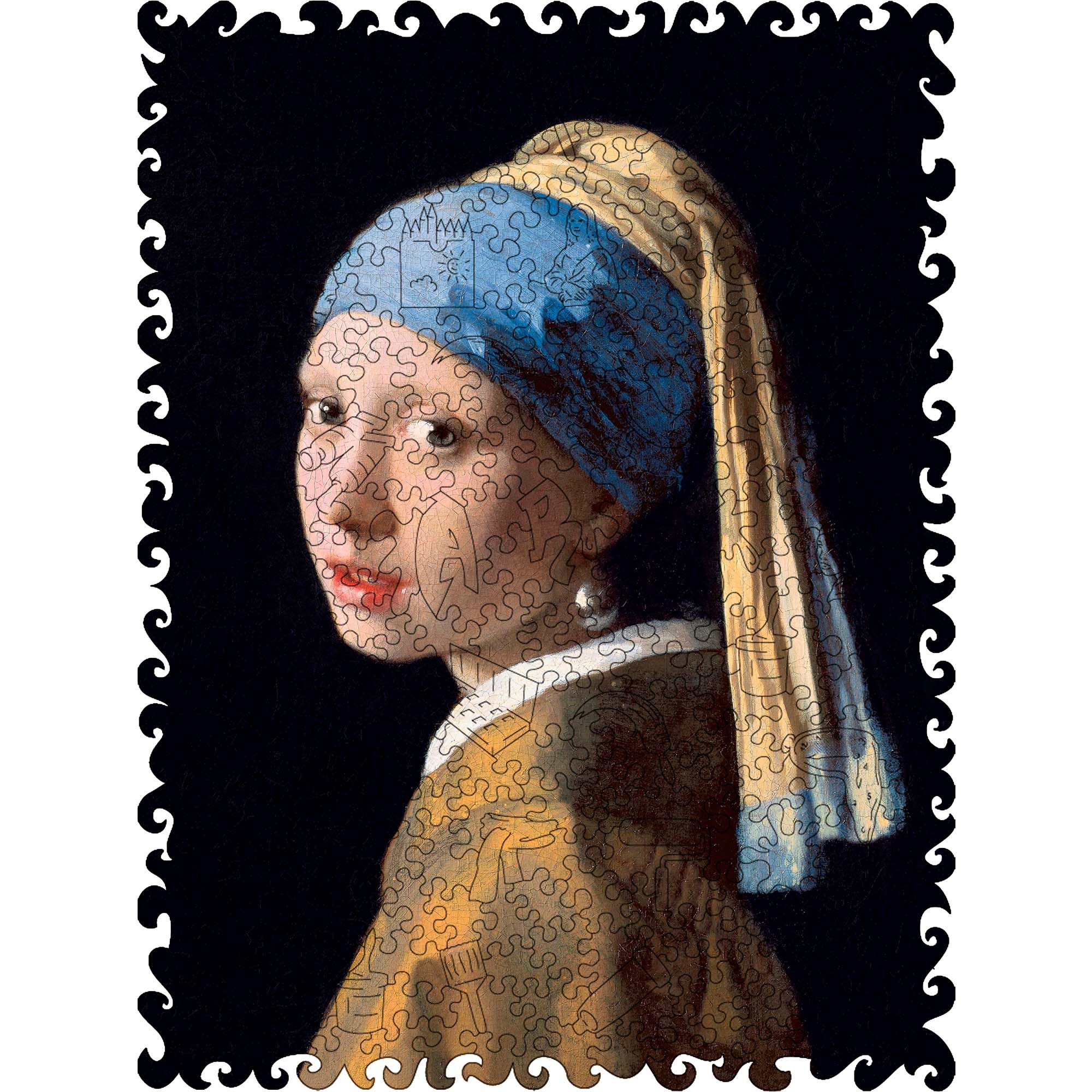 Wooden Jigsaw Puzzle The Girl With The Pearl Earring (Johannes Vermeer) - Woods Story