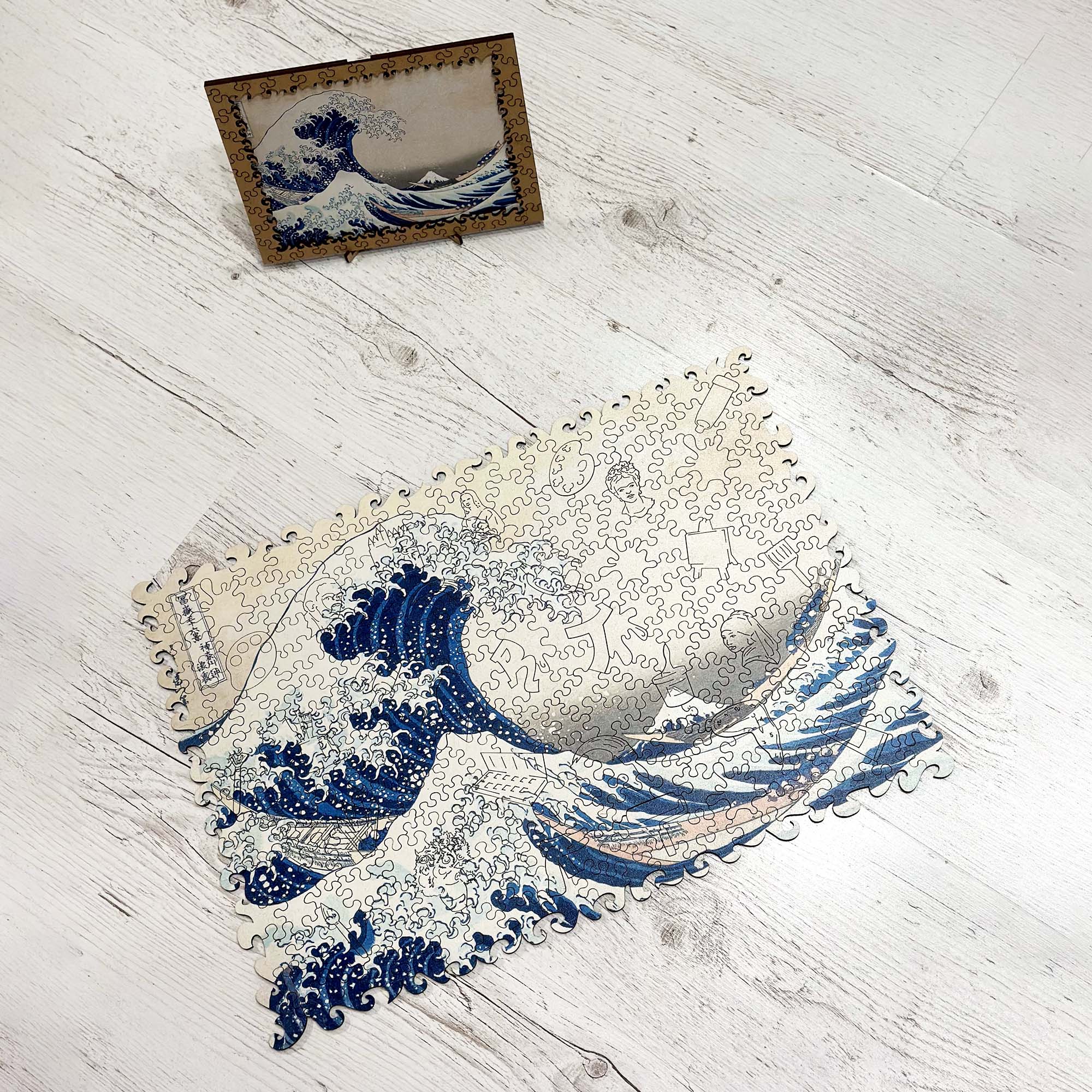 Wooden Jigsaw Puzzle The Great Wave Off Kanagawa (Hokusai) - Woods Story