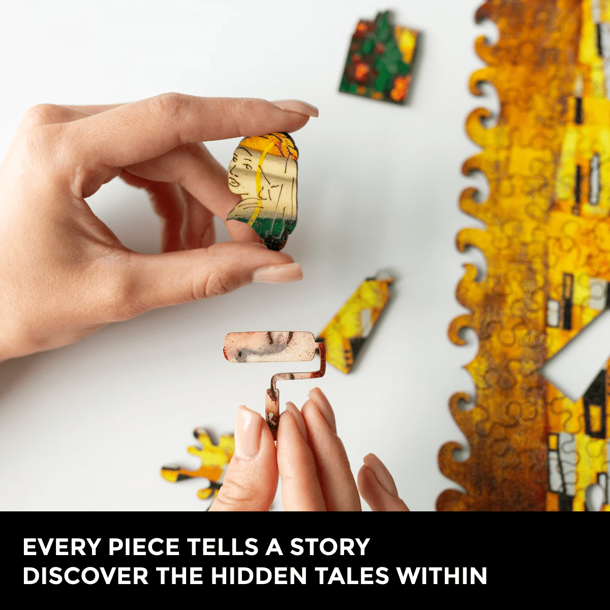 Wooden Jigsaw Puzzle The Kiss (Gustav Klimt) - Woods Story