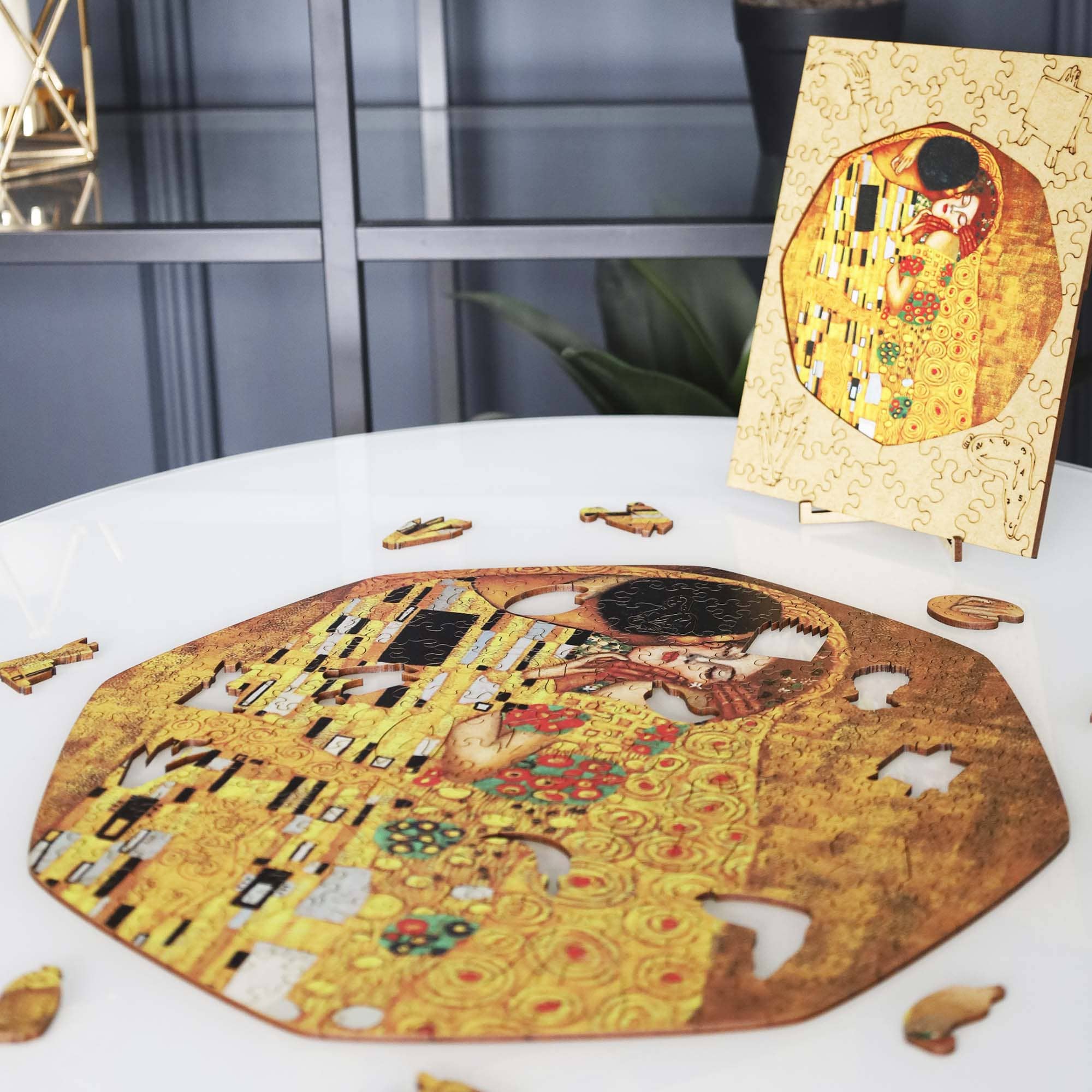 Wooden Jigsaw Puzzle The Kiss (Gustav Klimt) - Woods Story