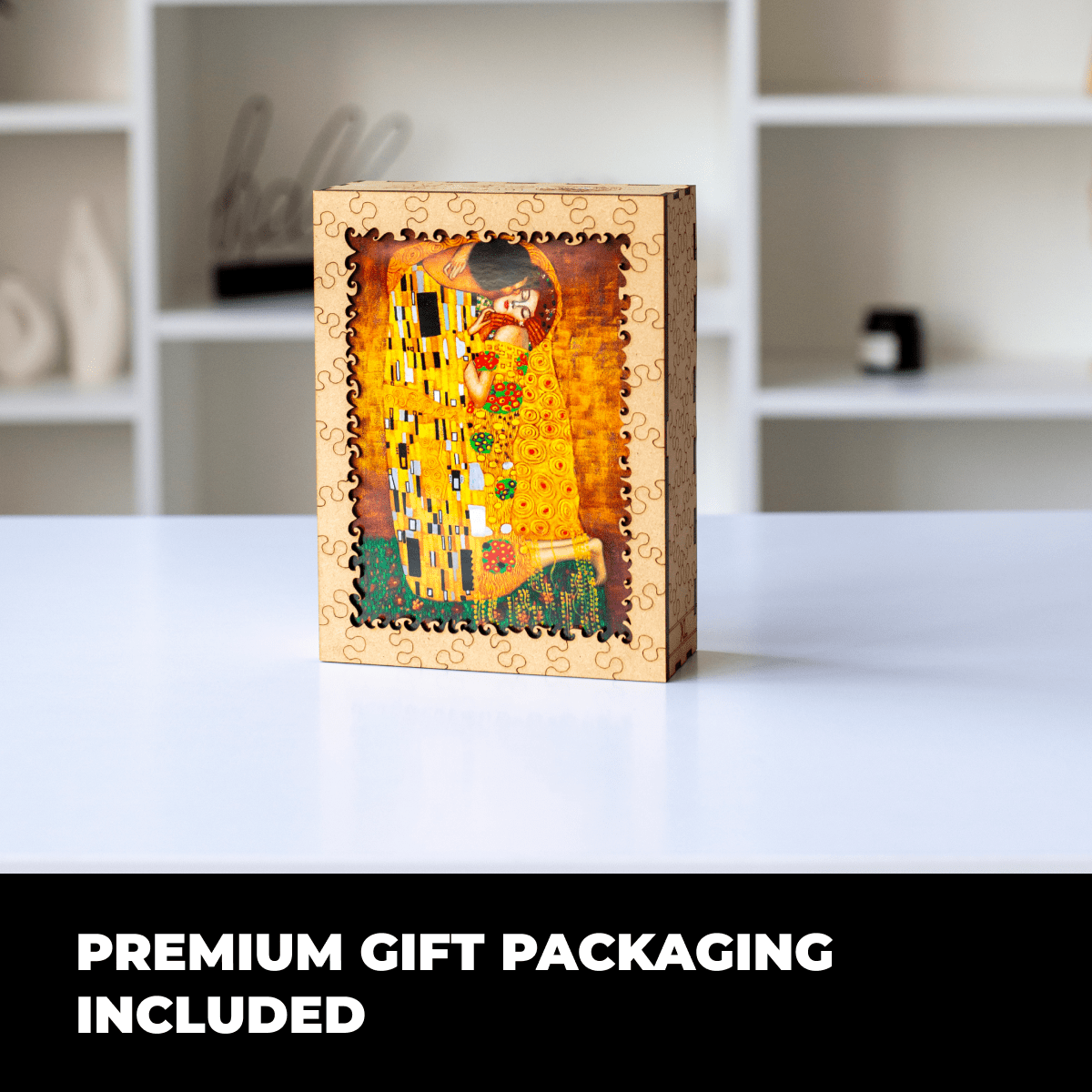 Wooden Jigsaw Puzzle The Kiss (Gustav Klimt) - Woods Story