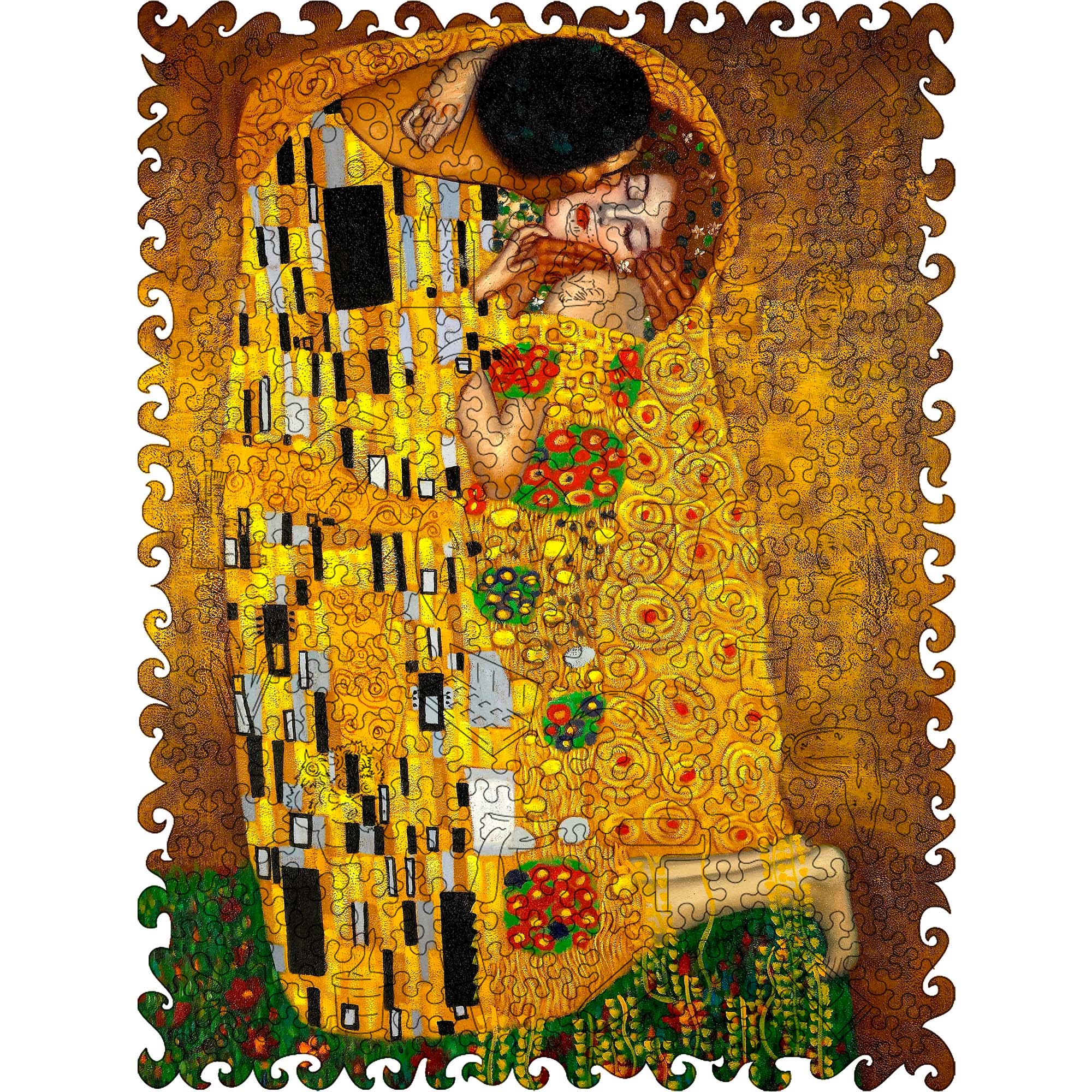 Wooden Jigsaw Puzzle The Kiss (Gustav Klimt) - Woods Story