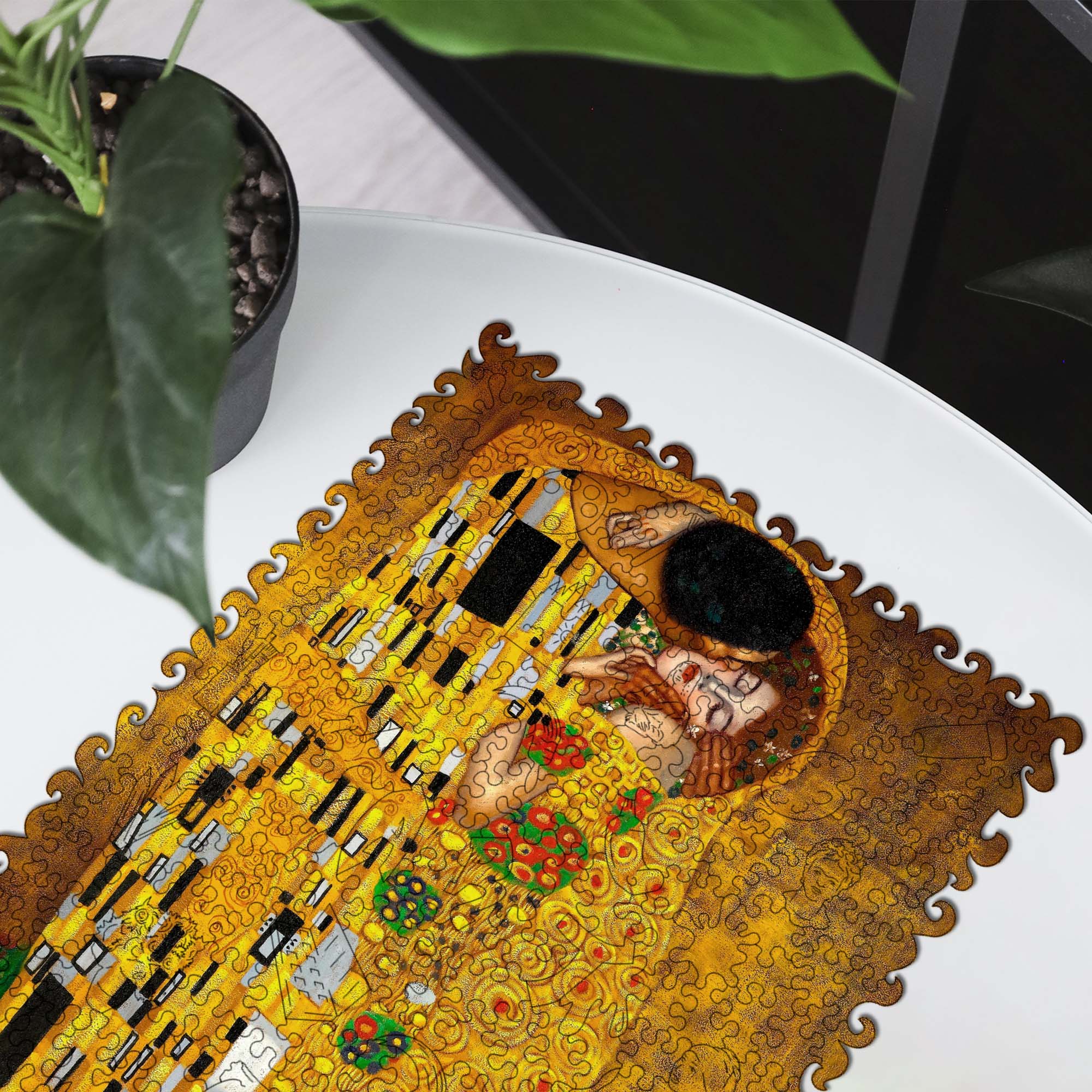 Wooden Jigsaw Puzzle The Kiss (Gustav Klimt) - Woods Story