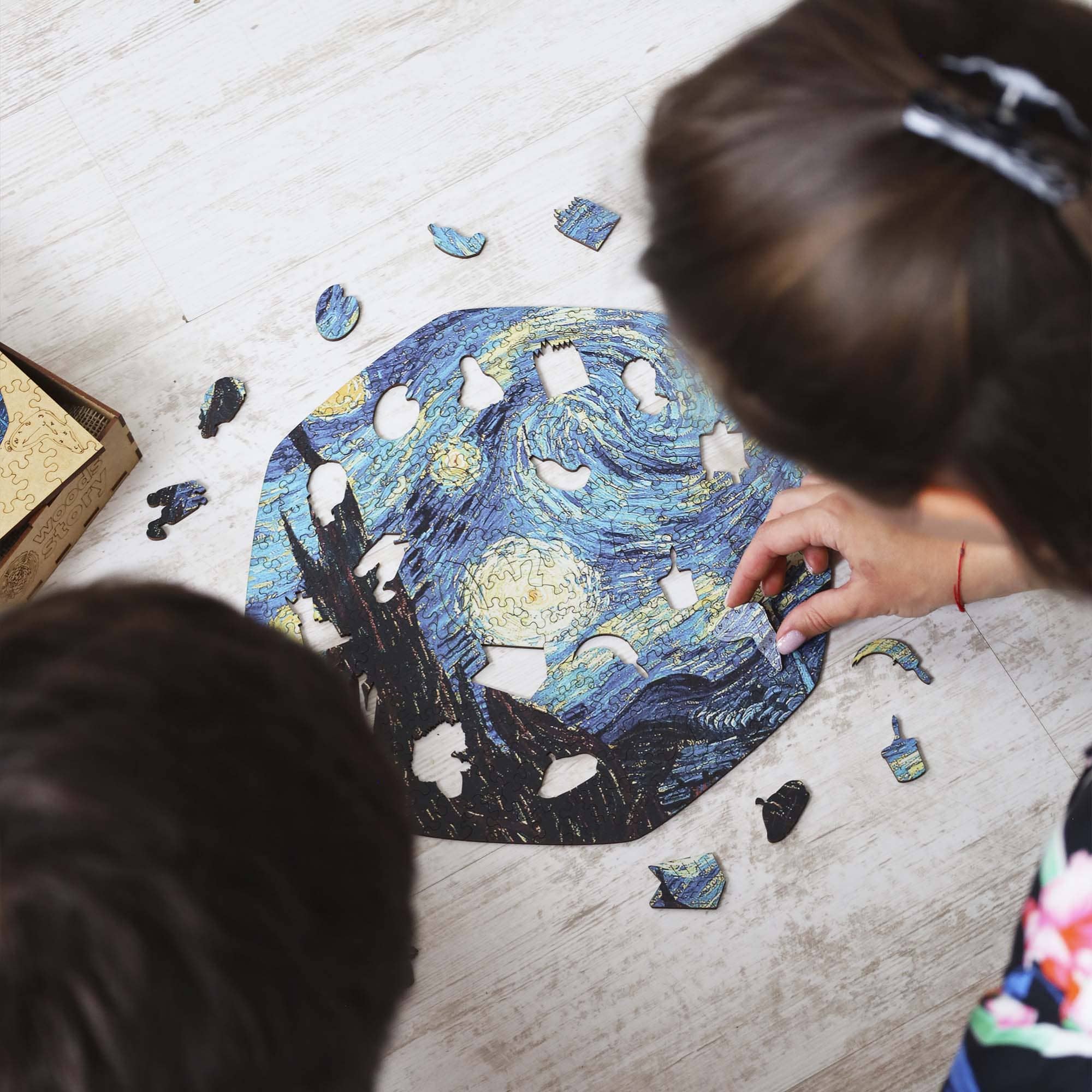 Wooden Jigsaw Puzzle The Starry Night (Vincent van Gogh) - Woods Story